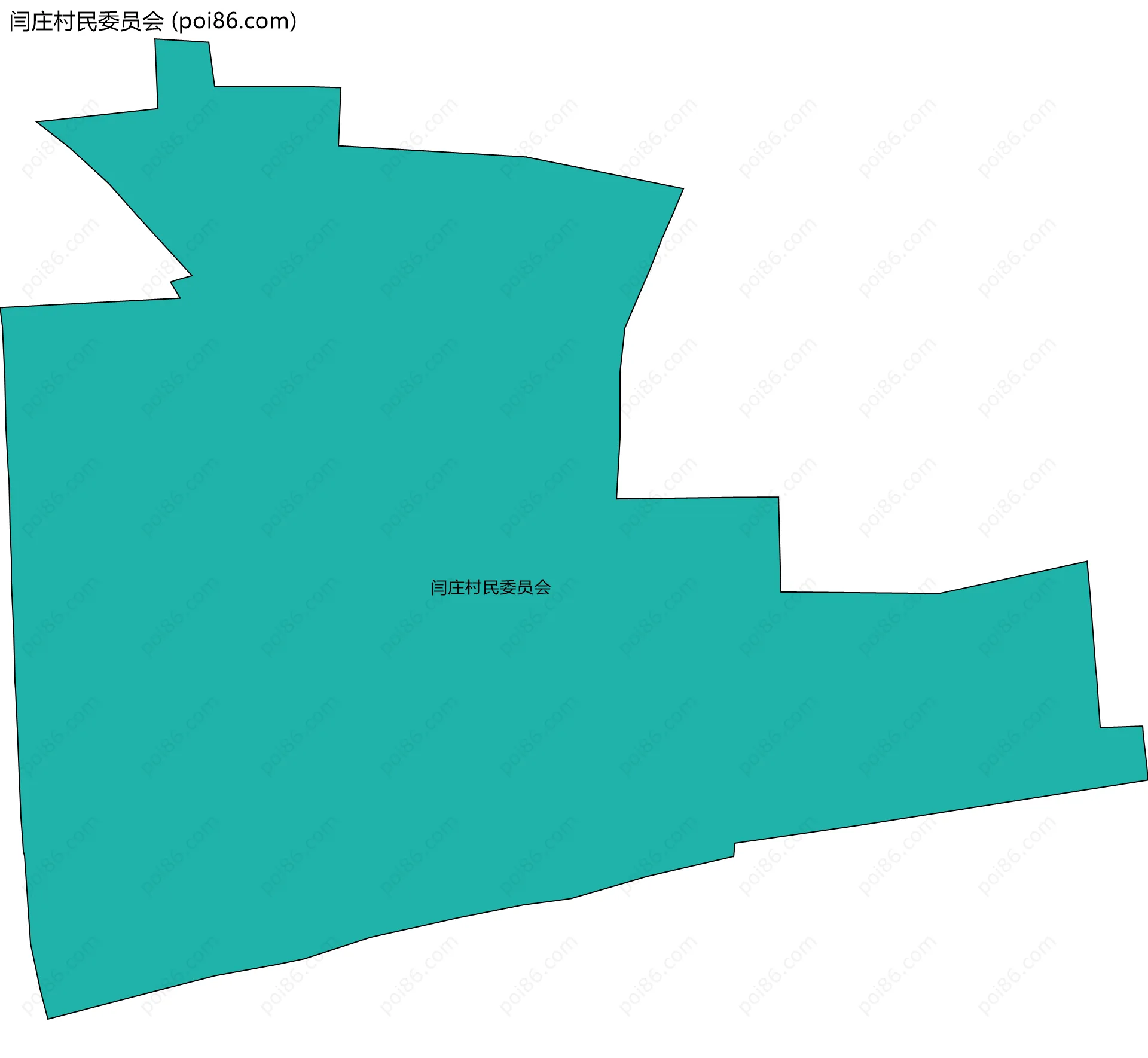 闫庄村民委员会边界地图