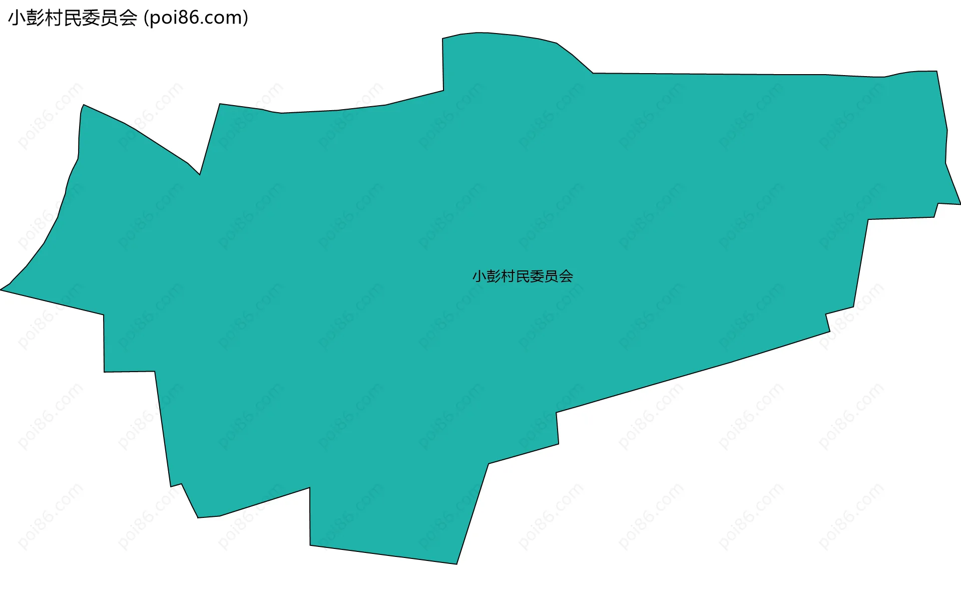 小彭村民委员会边界地图