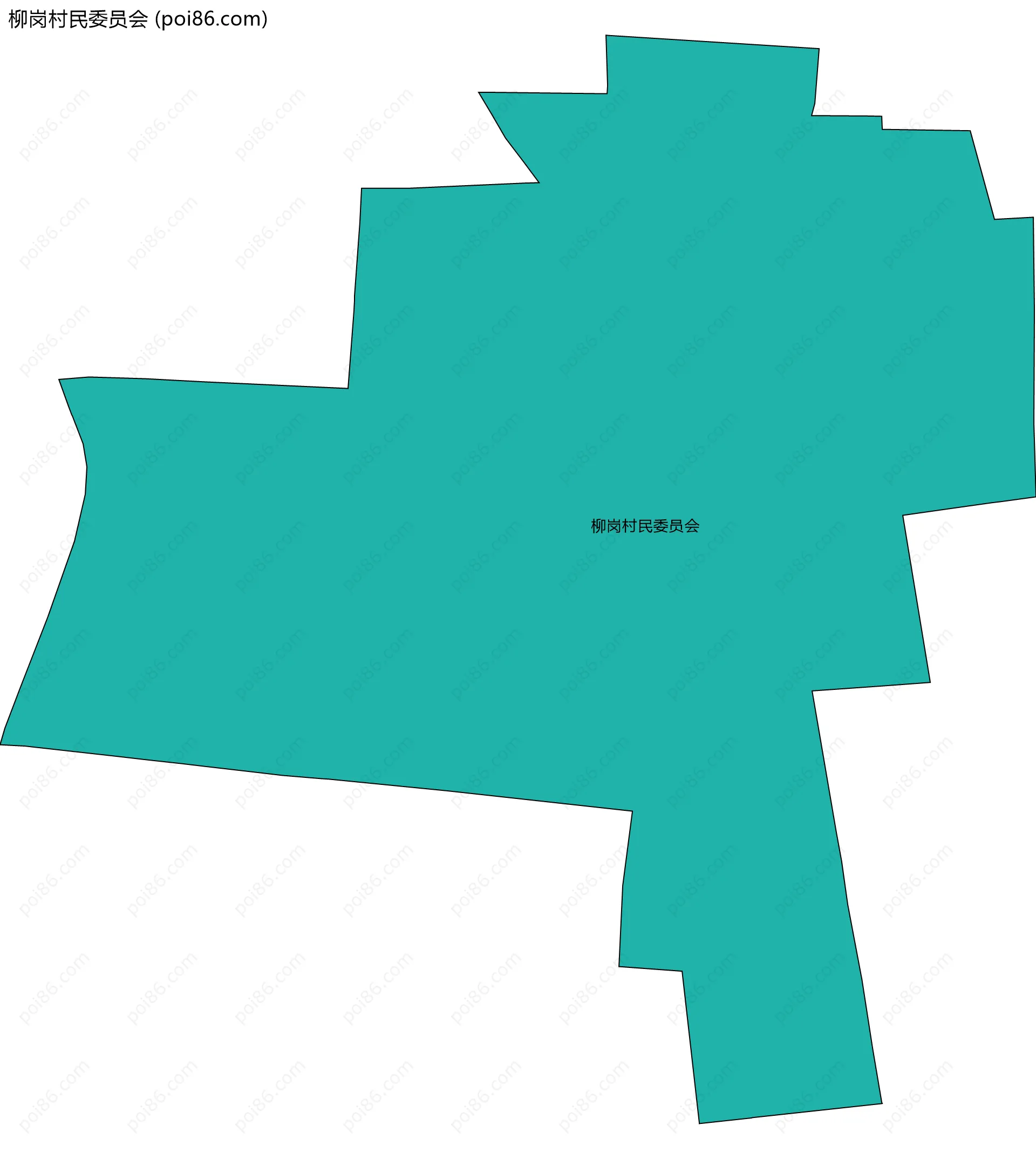 柳岗村民委员会边界地图