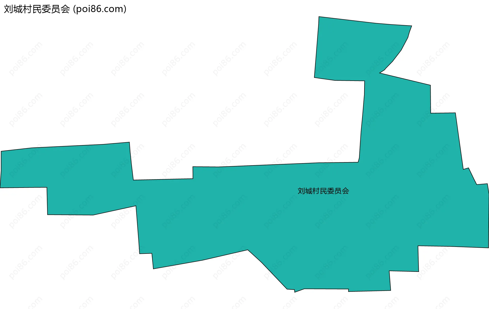 刘城村民委员会边界地图