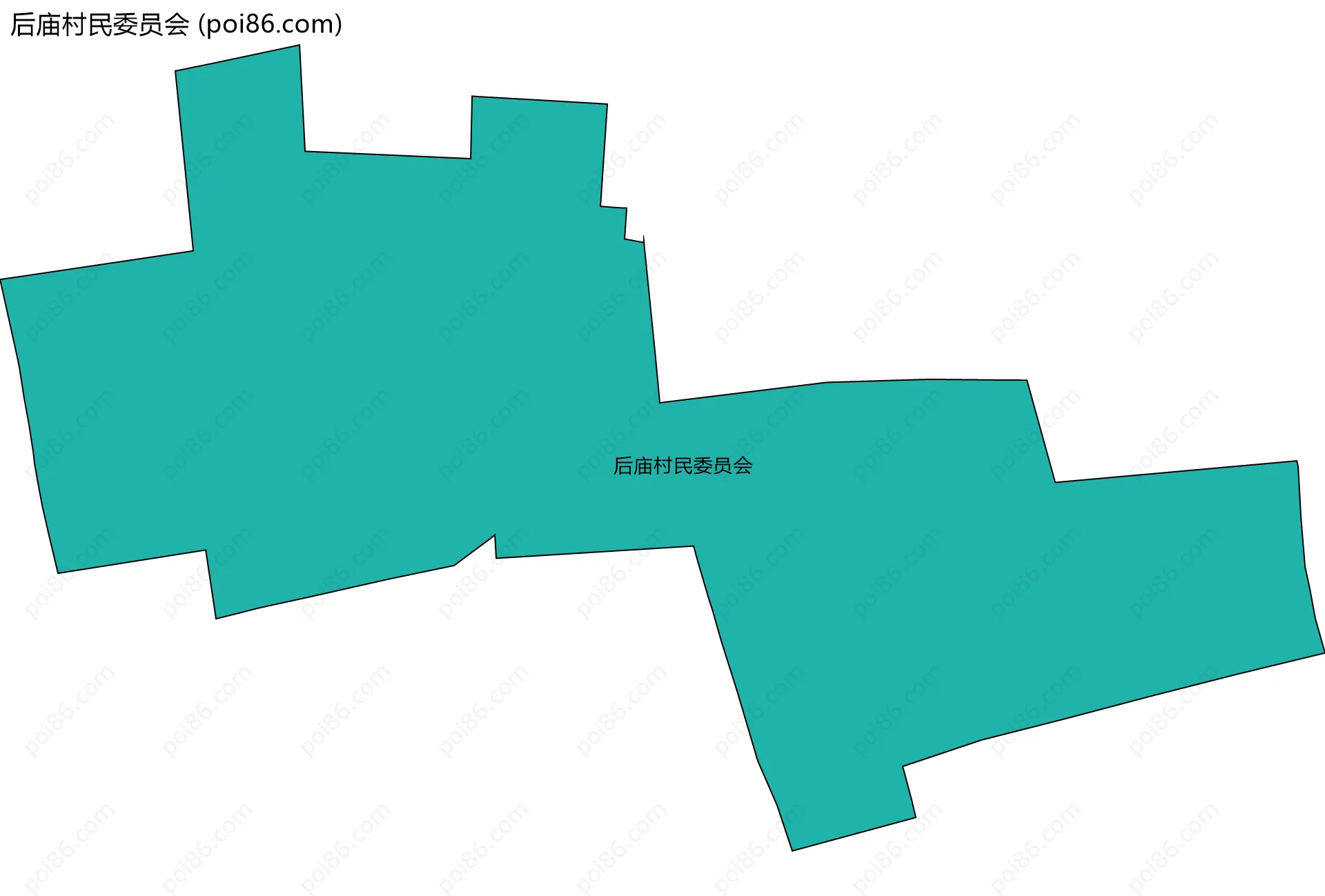 后庙村民委员会边界地图