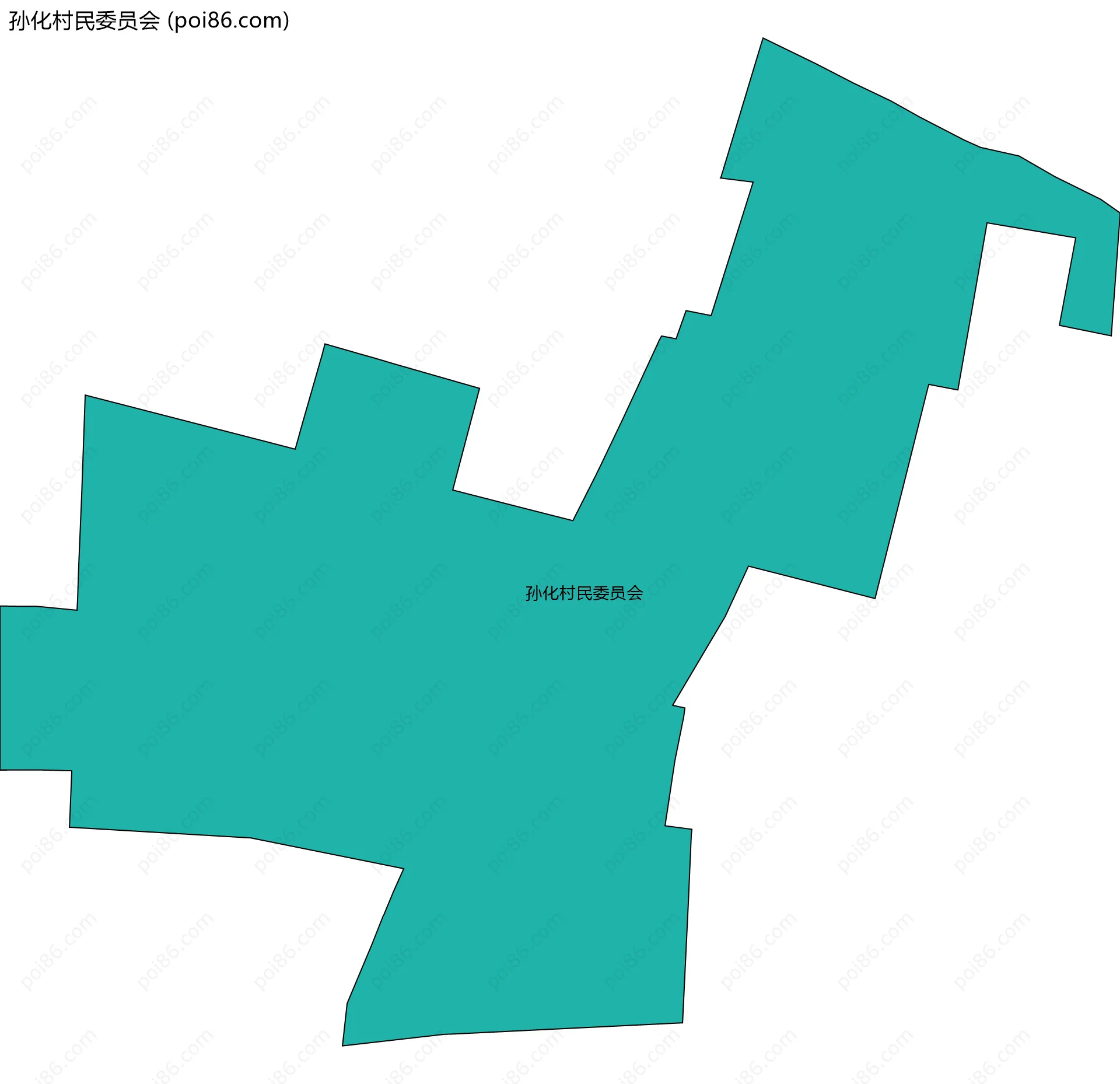 孙化村民委员会边界地图
