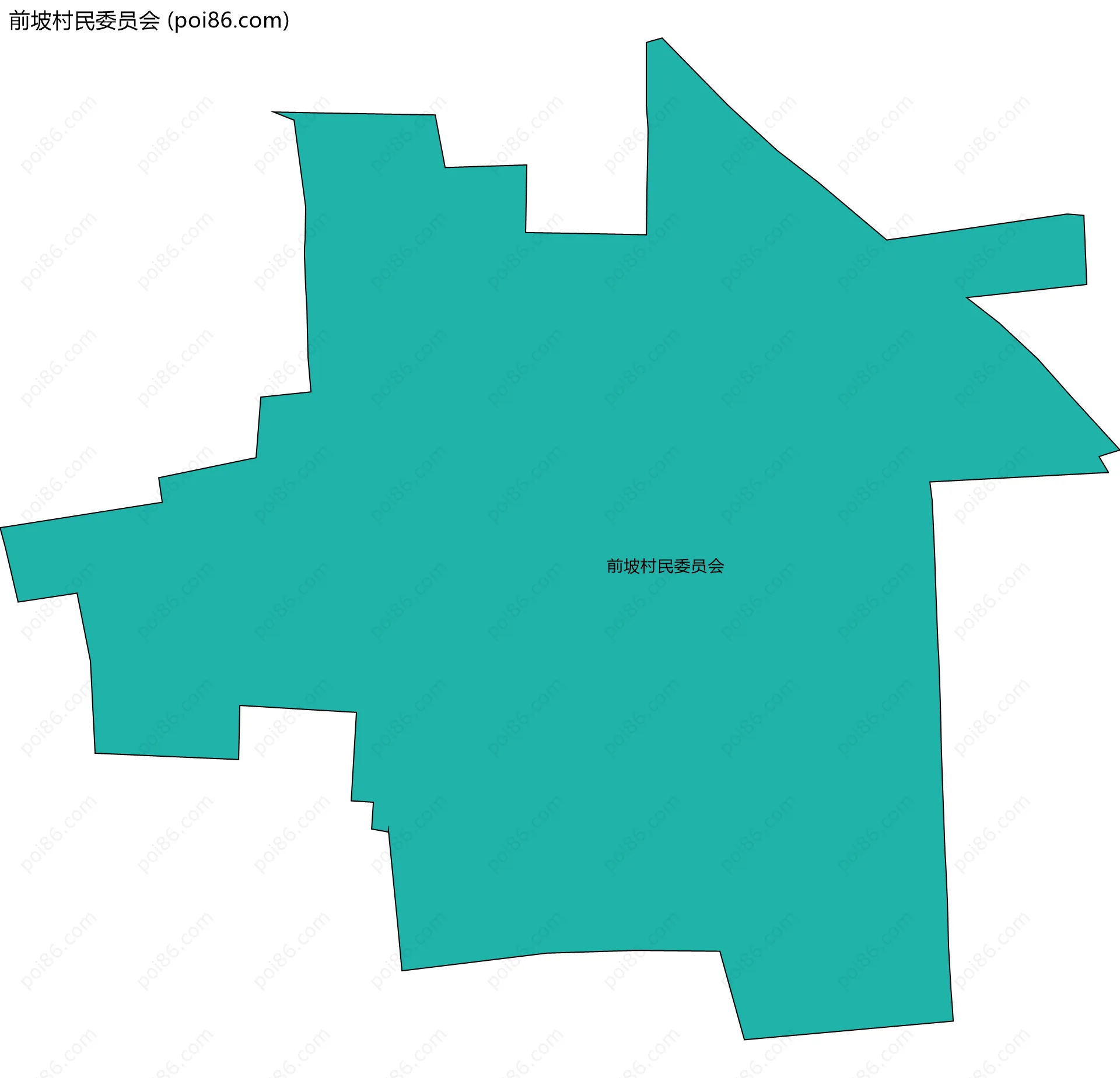 前坡村民委员会边界地图