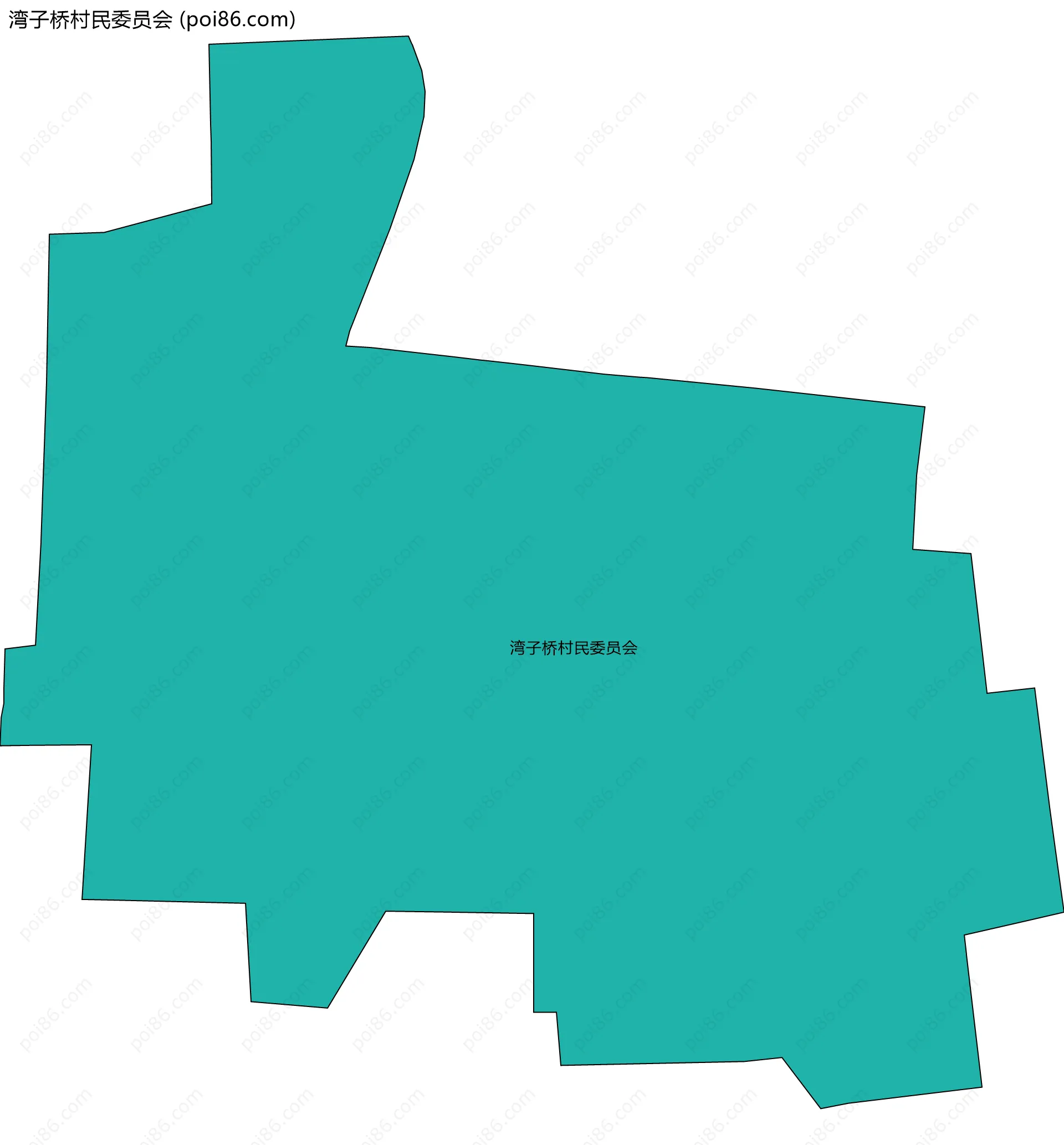 湾子桥村民委员会边界地图