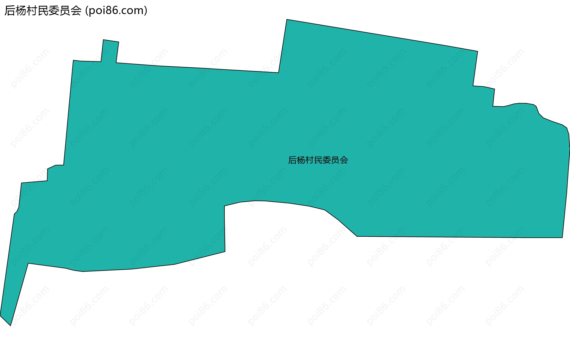 后杨村民委员会边界地图
