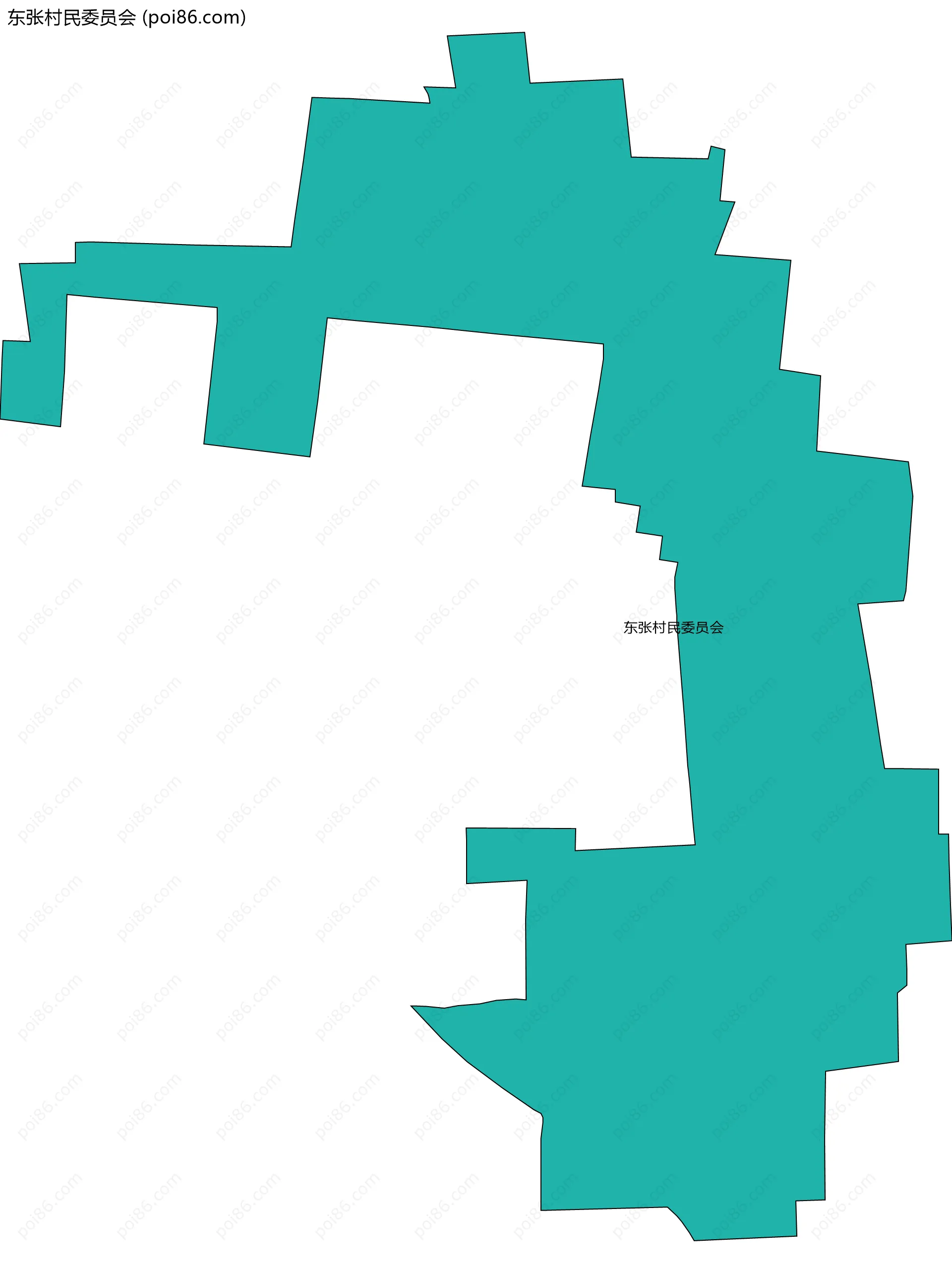 东张村民委员会边界地图