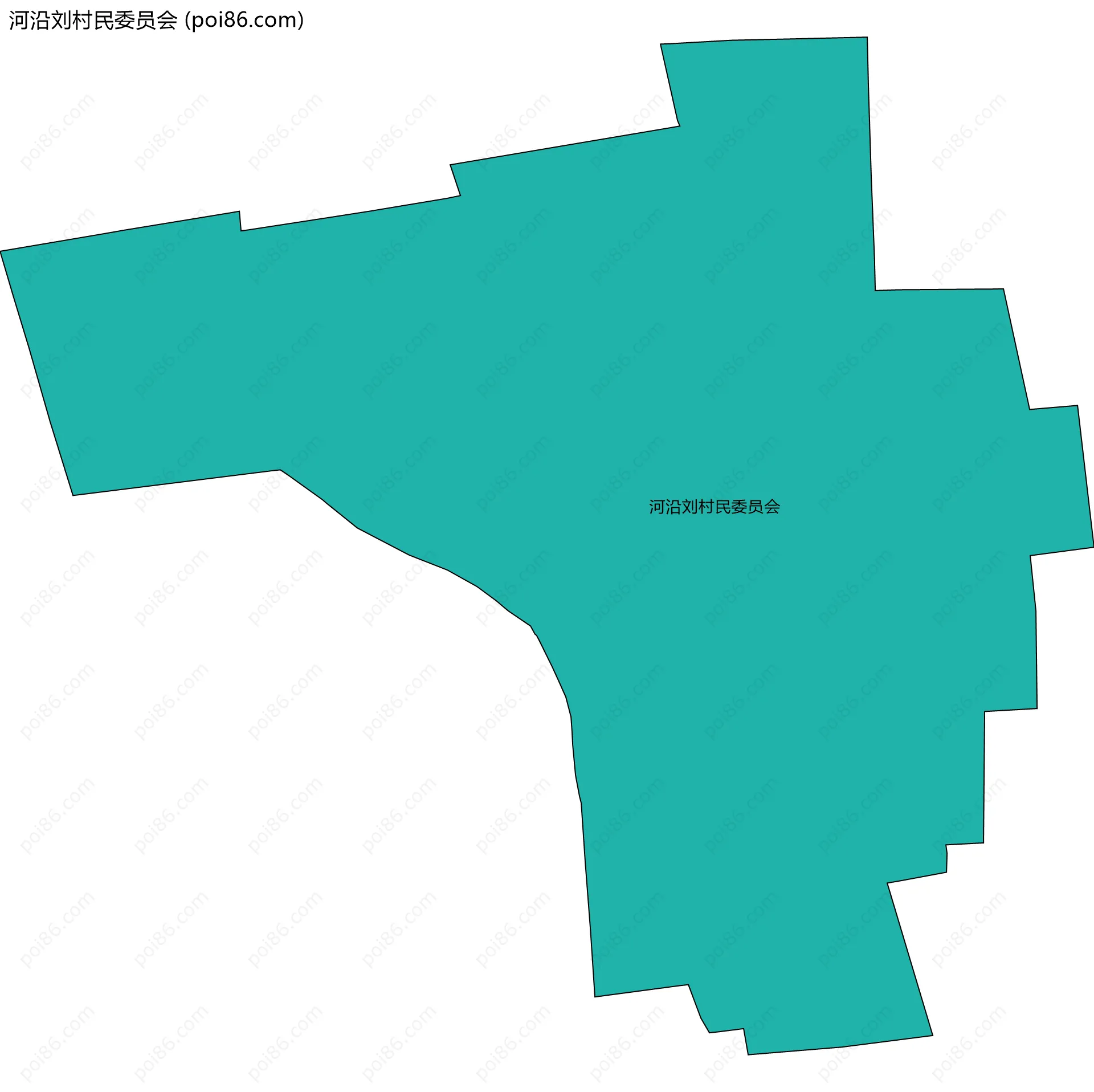 河沿刘村民委员会边界地图