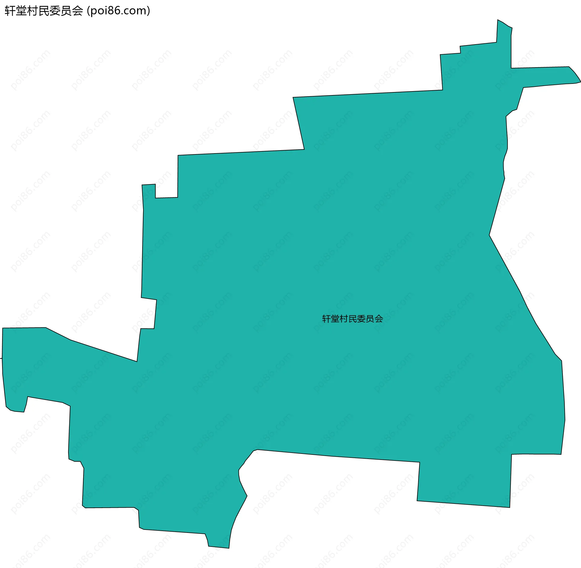 轩堂村民委员会边界地图