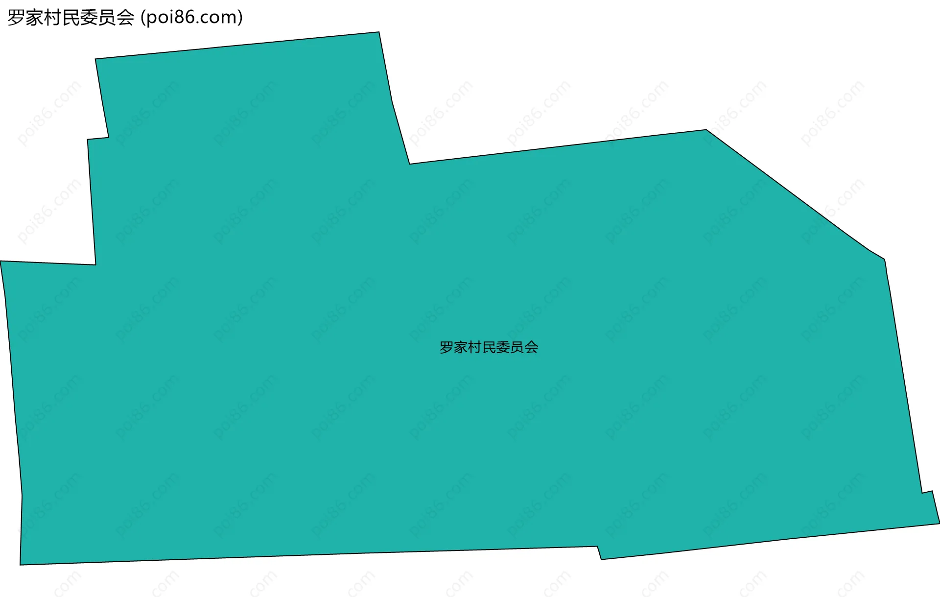 罗家村民委员会边界地图