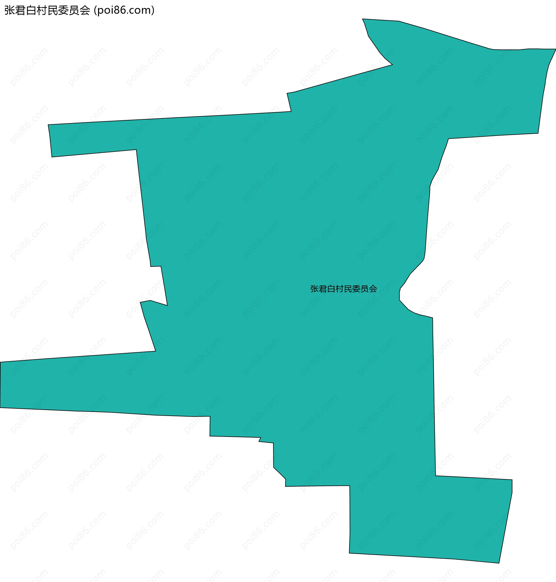 张君白村民委员会边界地图
