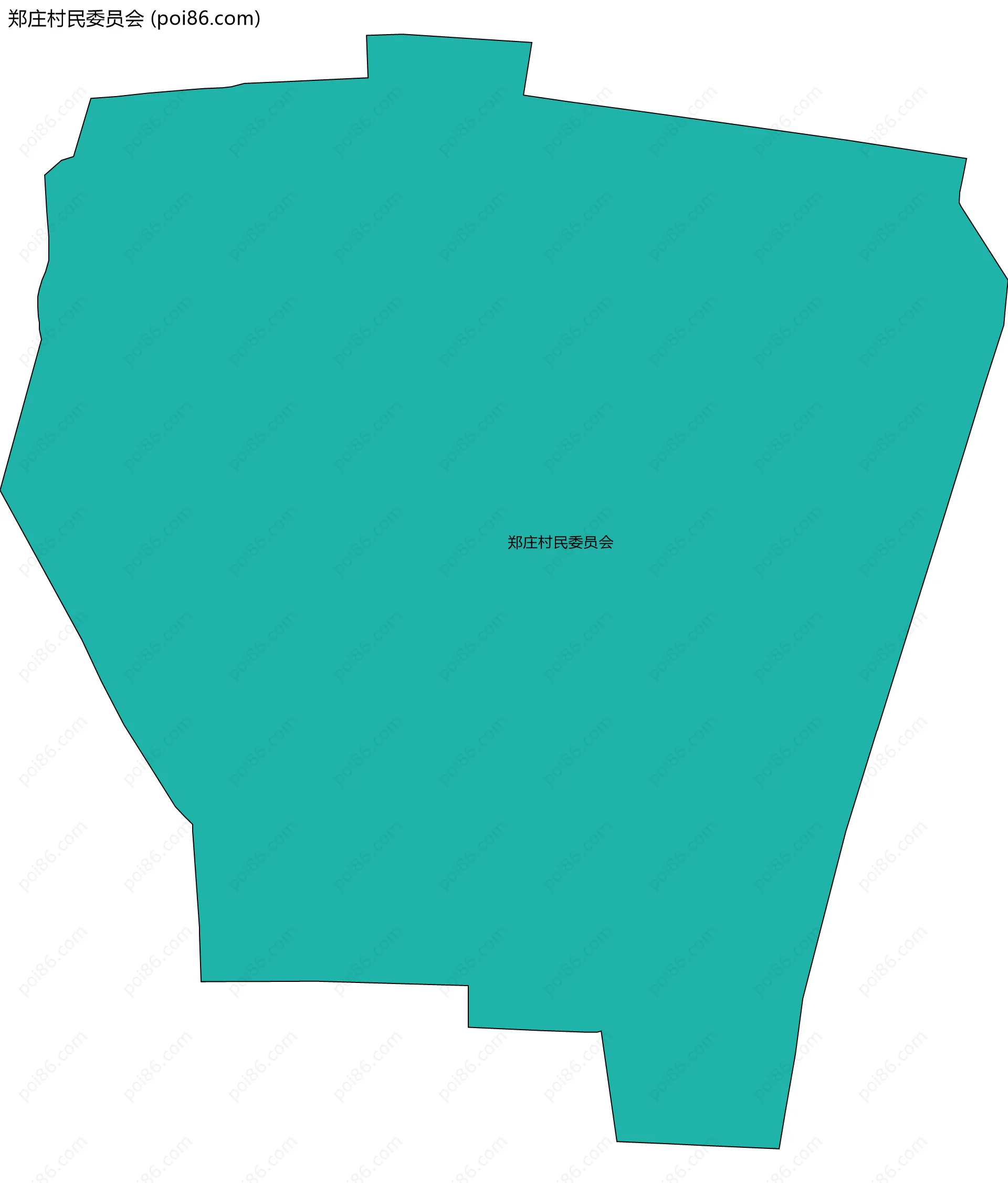 郑庄村民委员会边界地图