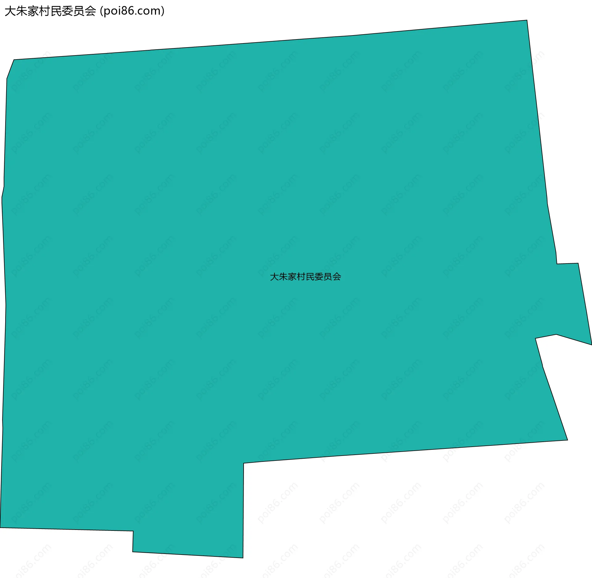 大朱家村民委员会边界地图