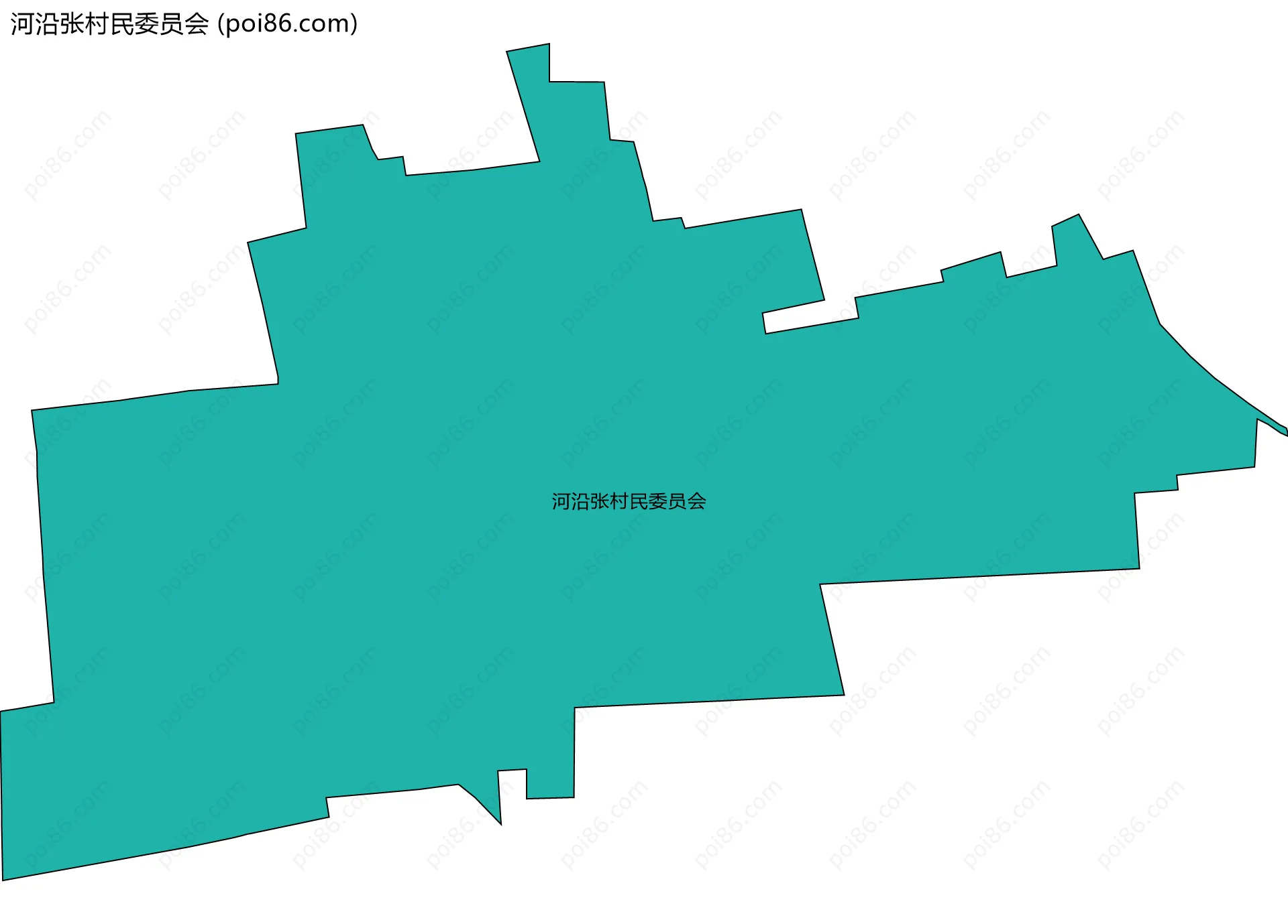 河沿张村民委员会边界地图