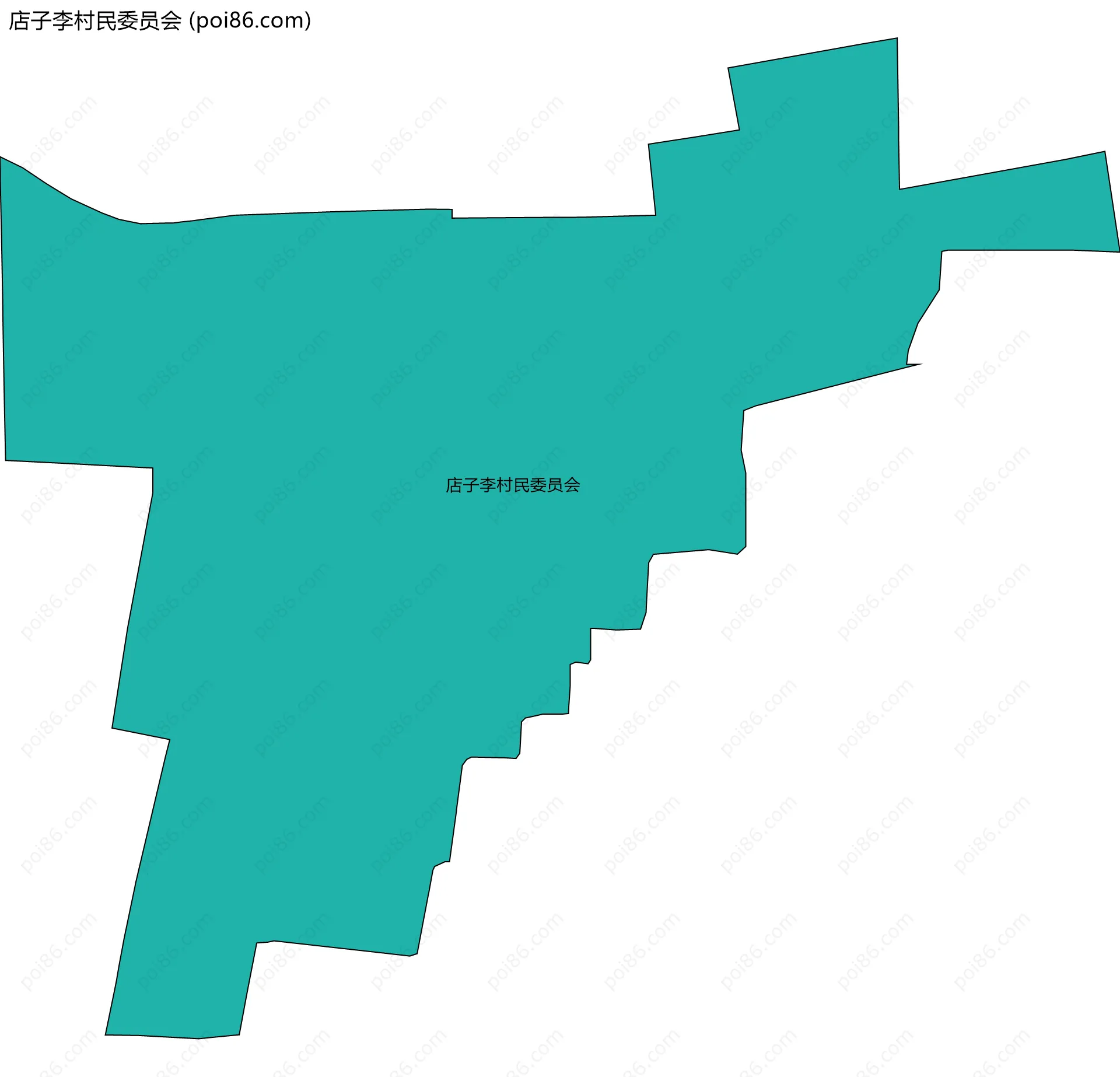 店子李村民委员会边界地图