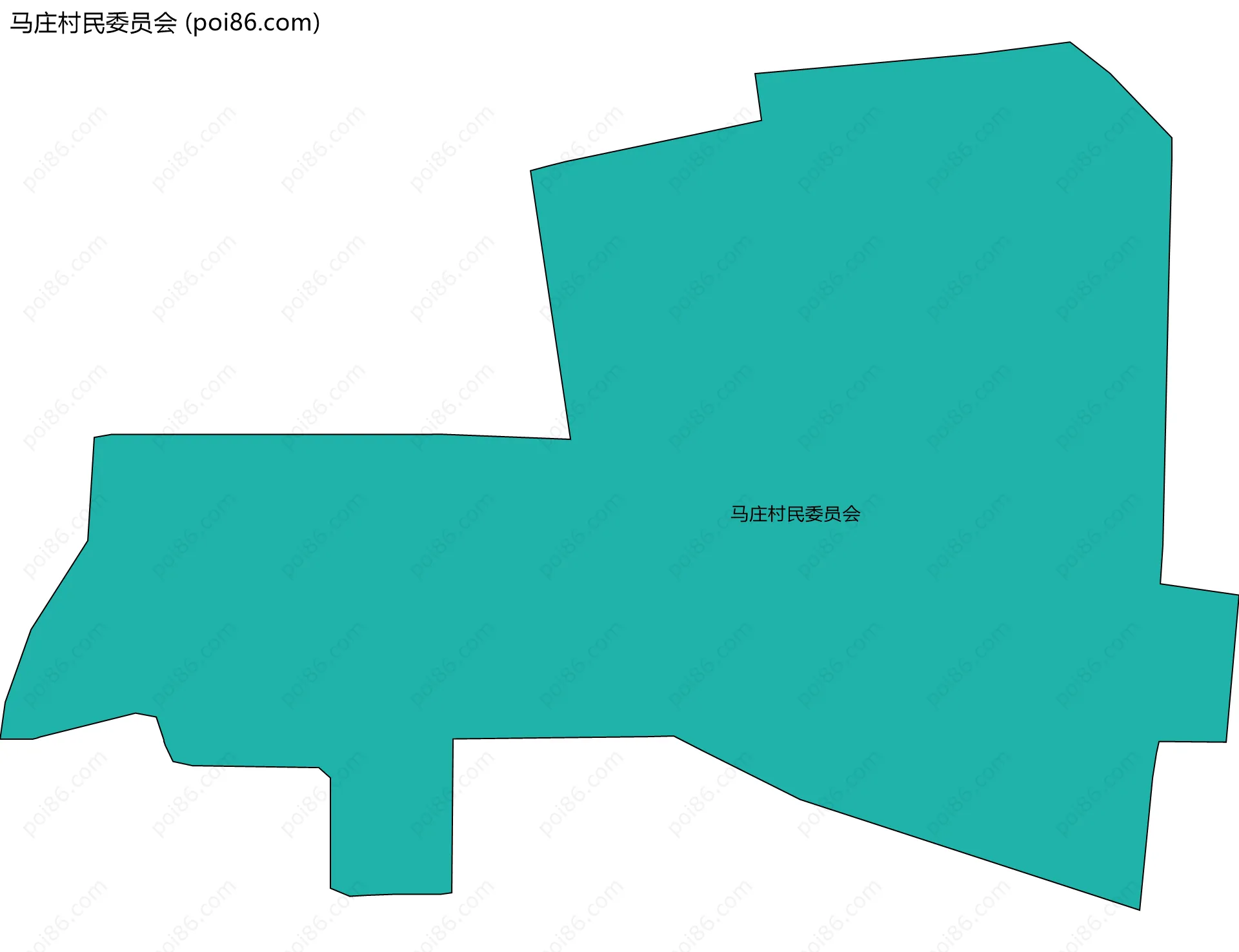 马庄村民委员会边界地图