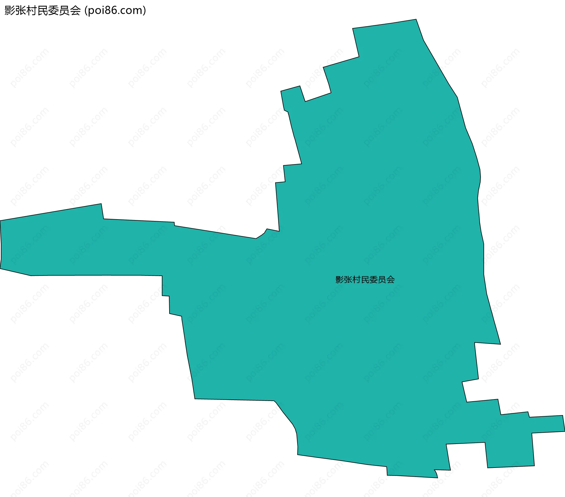 影张村民委员会边界地图