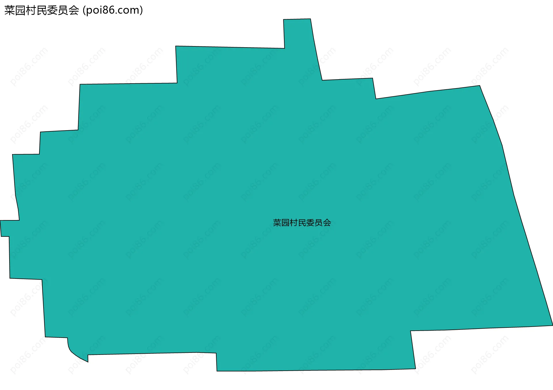 菜园村民委员会边界地图