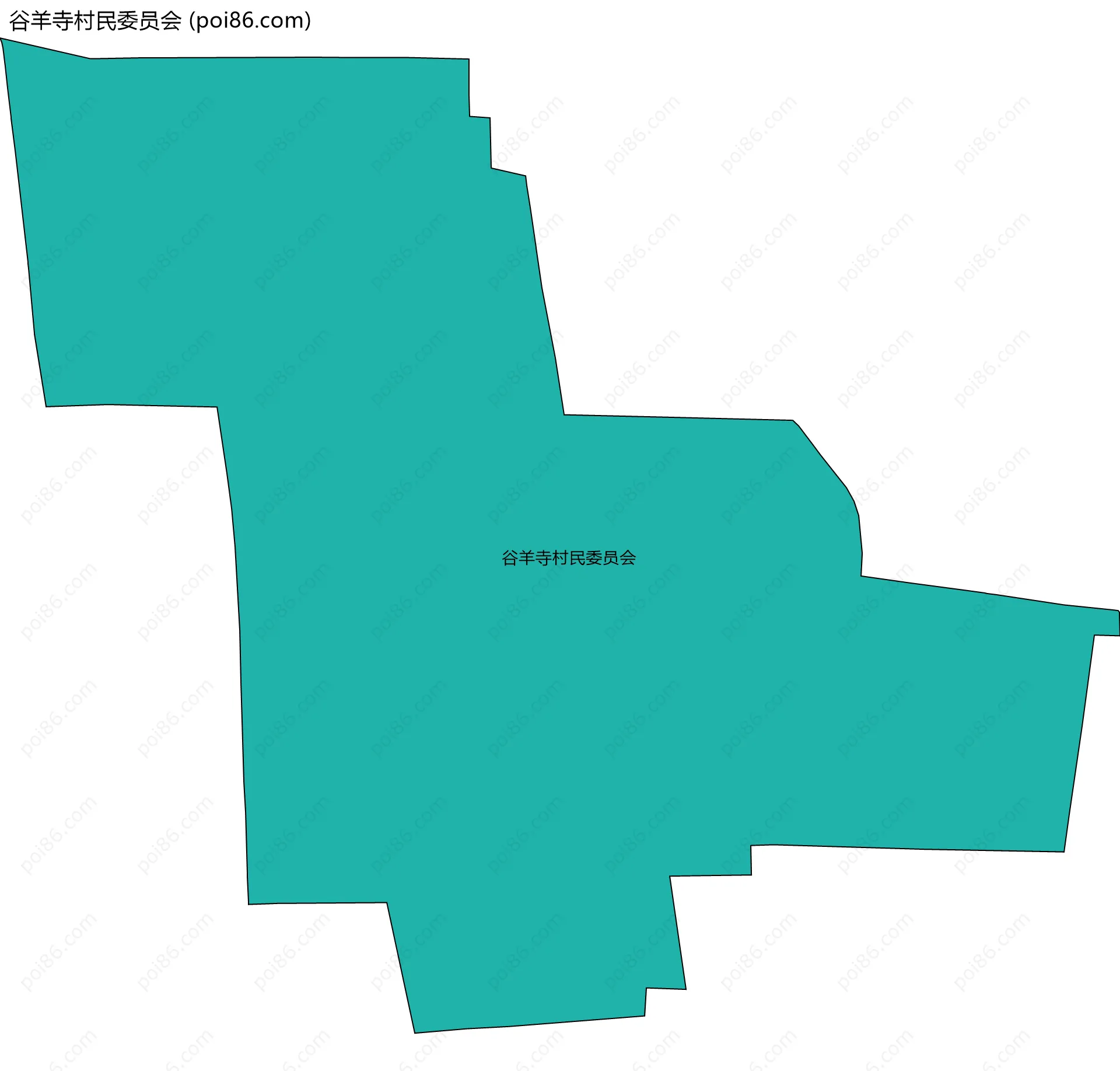 谷羊寺村民委员会边界地图
