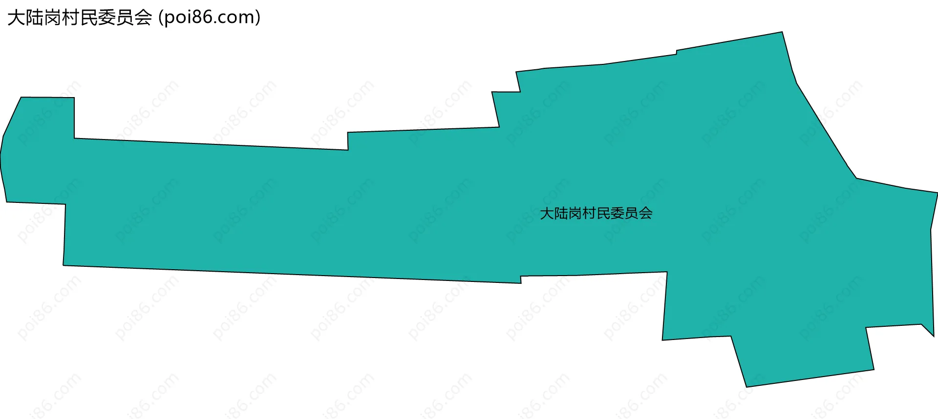 大陆岗村民委员会边界地图