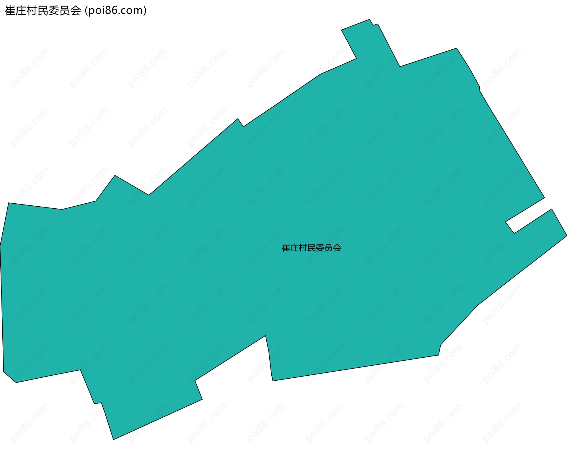 崔庄村民委员会边界地图