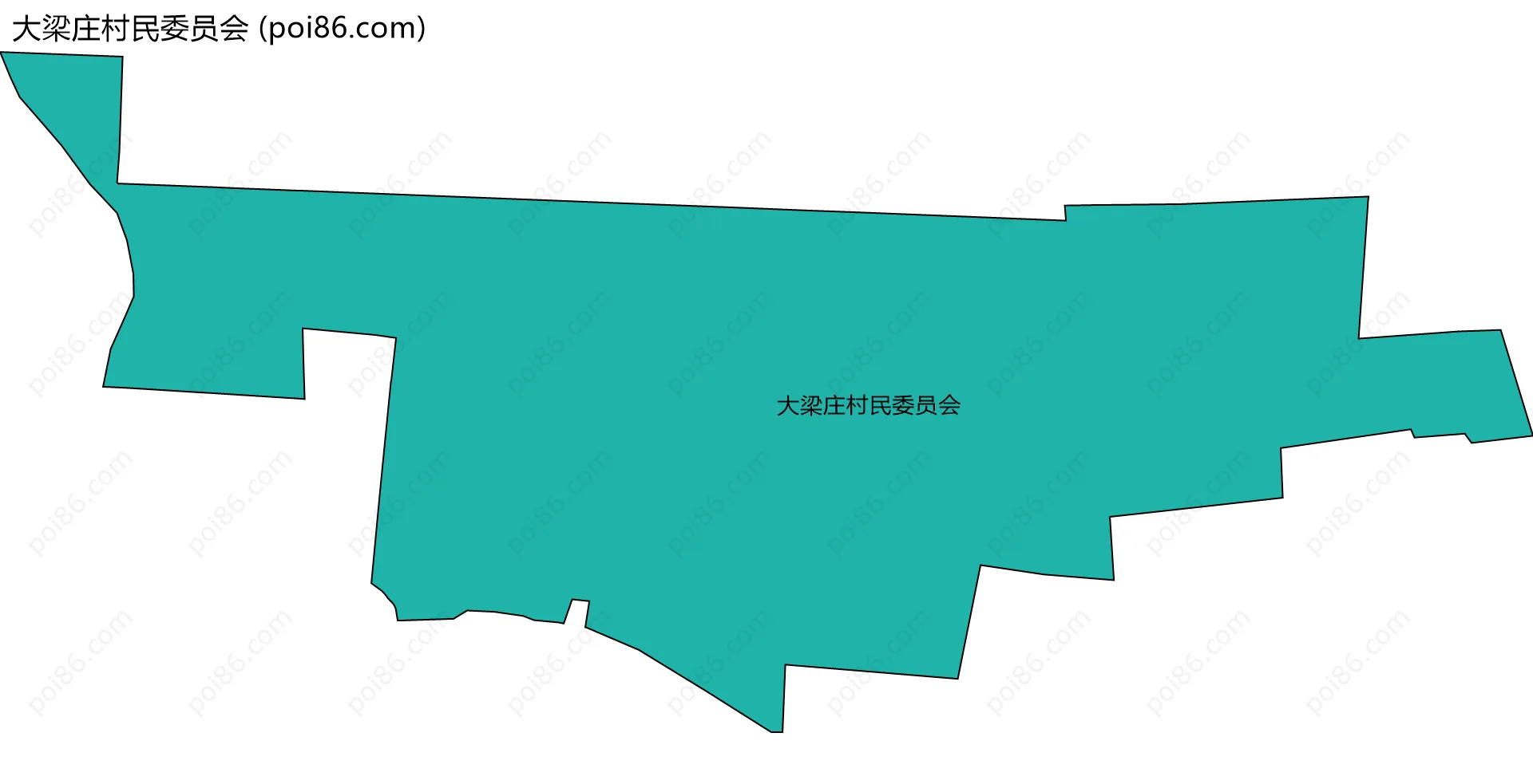 大梁庄村民委员会边界地图