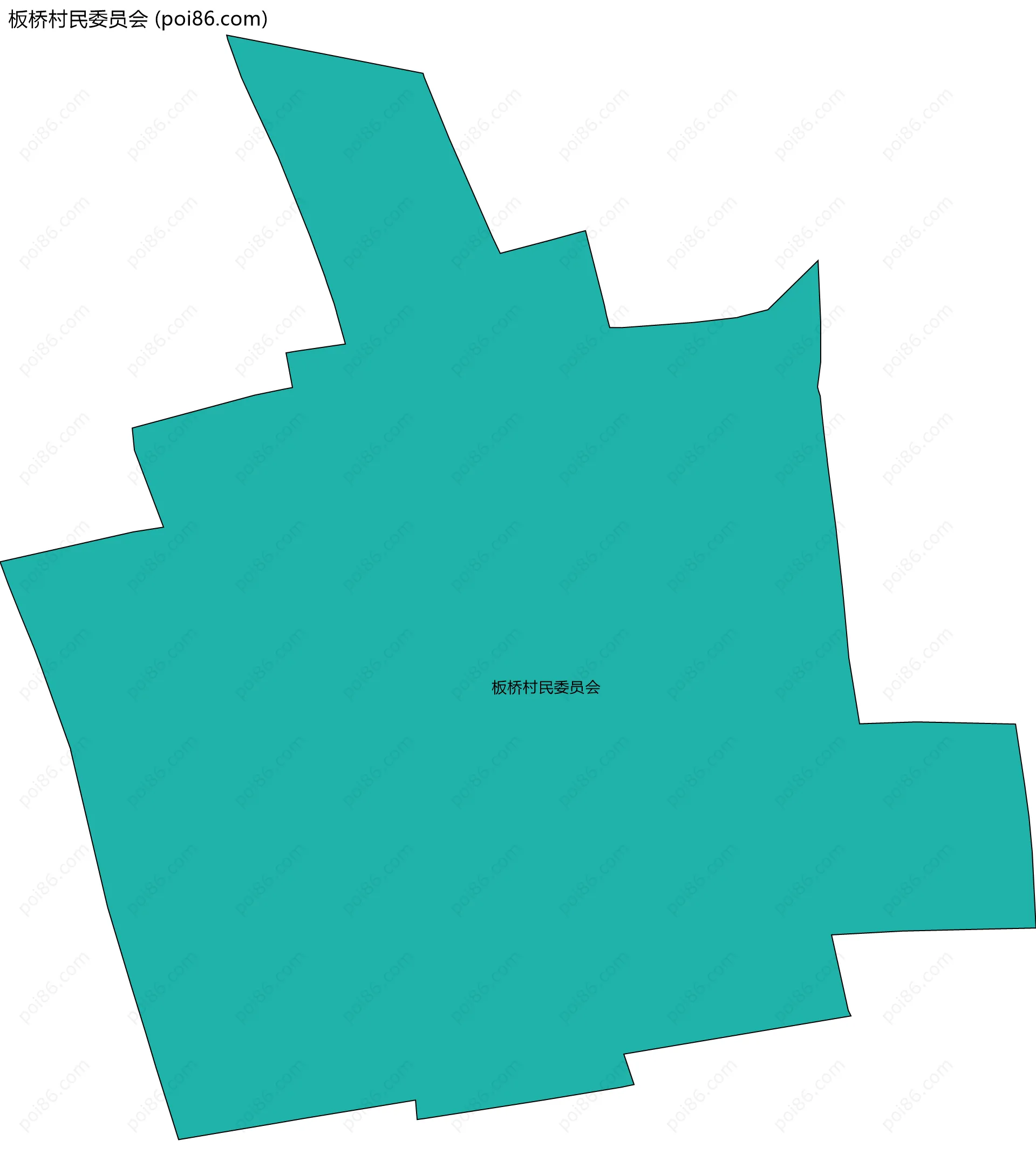 板桥村民委员会边界地图