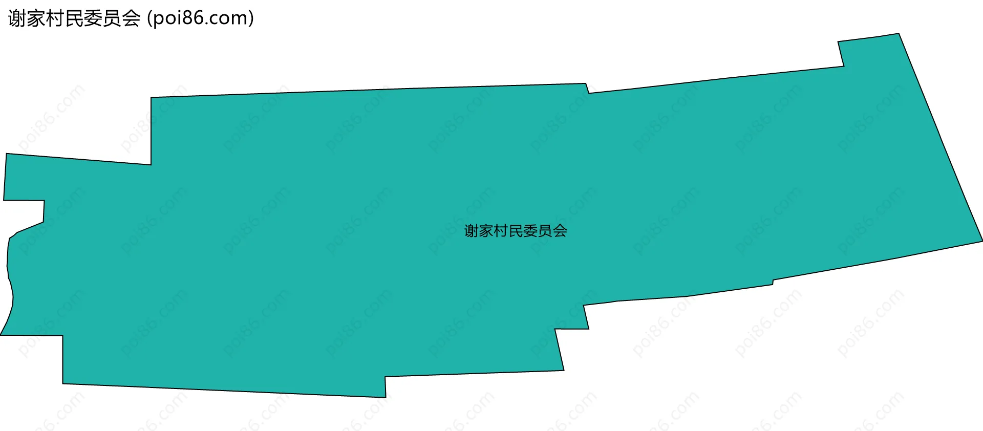 谢家村民委员会边界地图