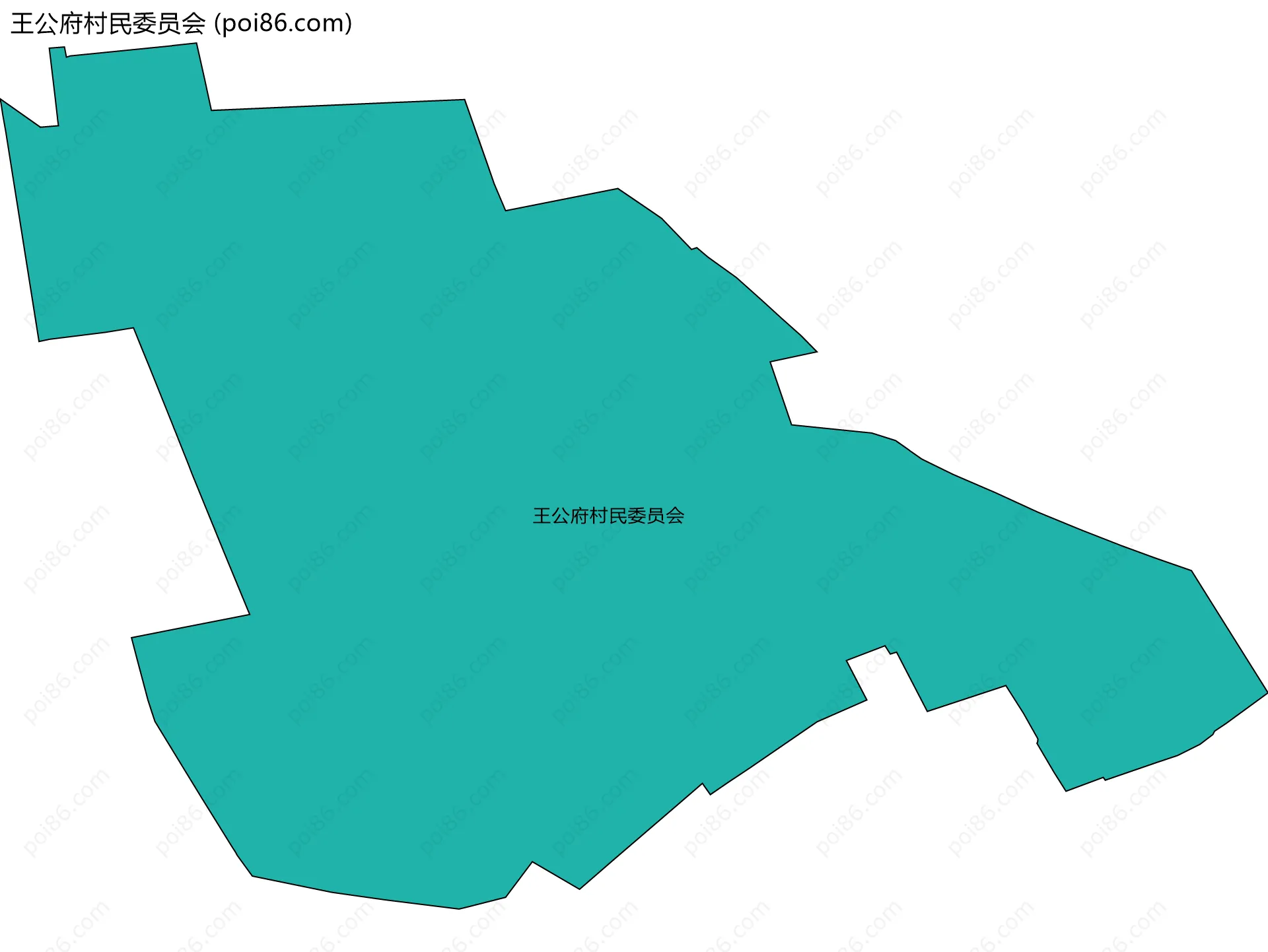 王公府村民委员会边界地图