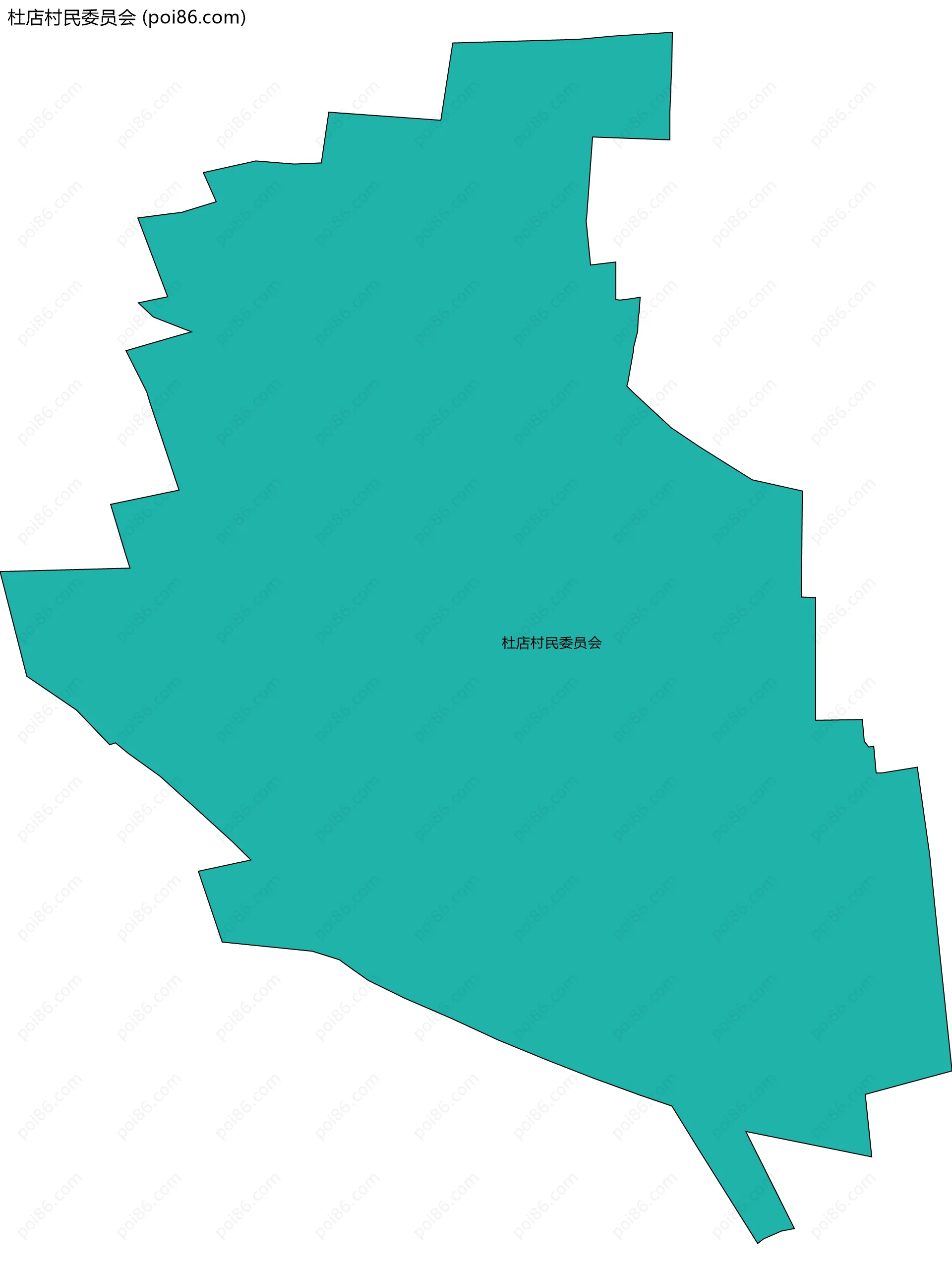 杜店村民委员会边界地图