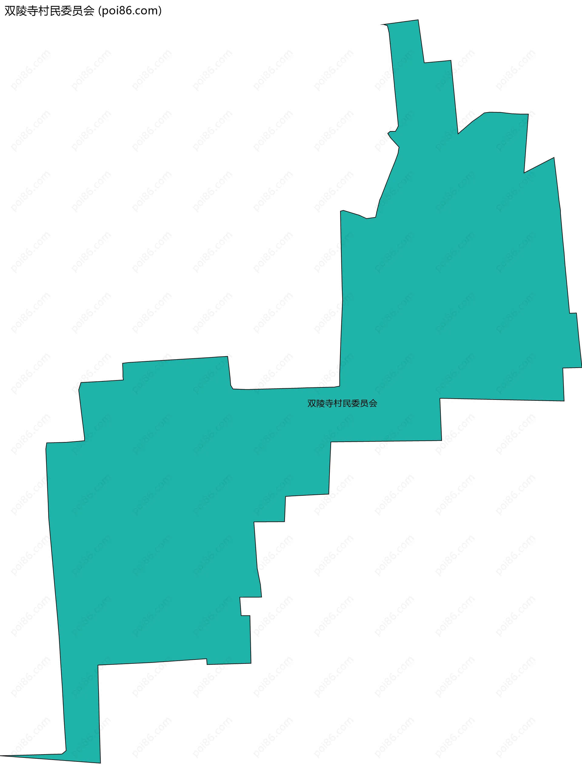 双陵寺村民委员会边界地图