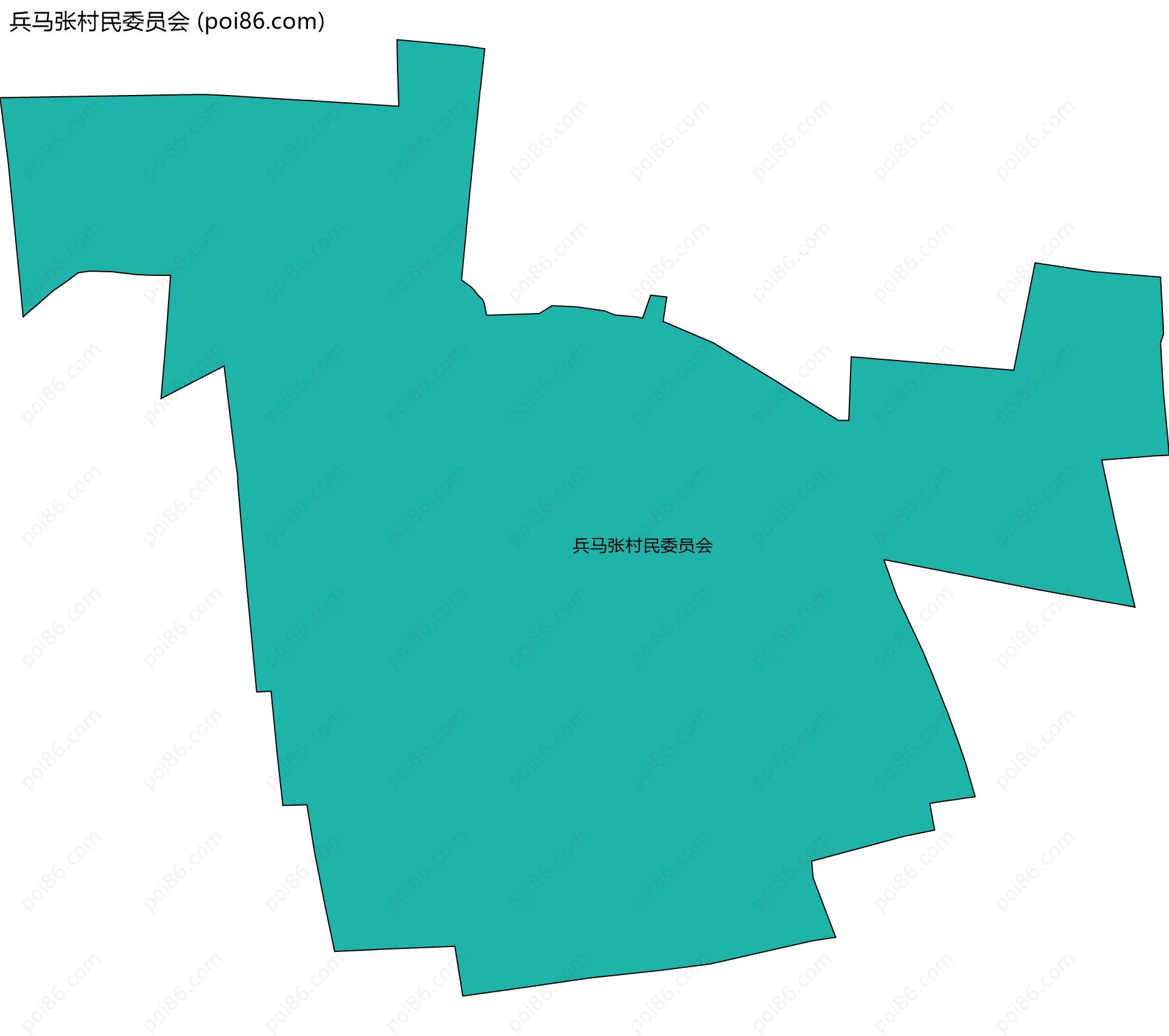 兵马张村民委员会边界地图