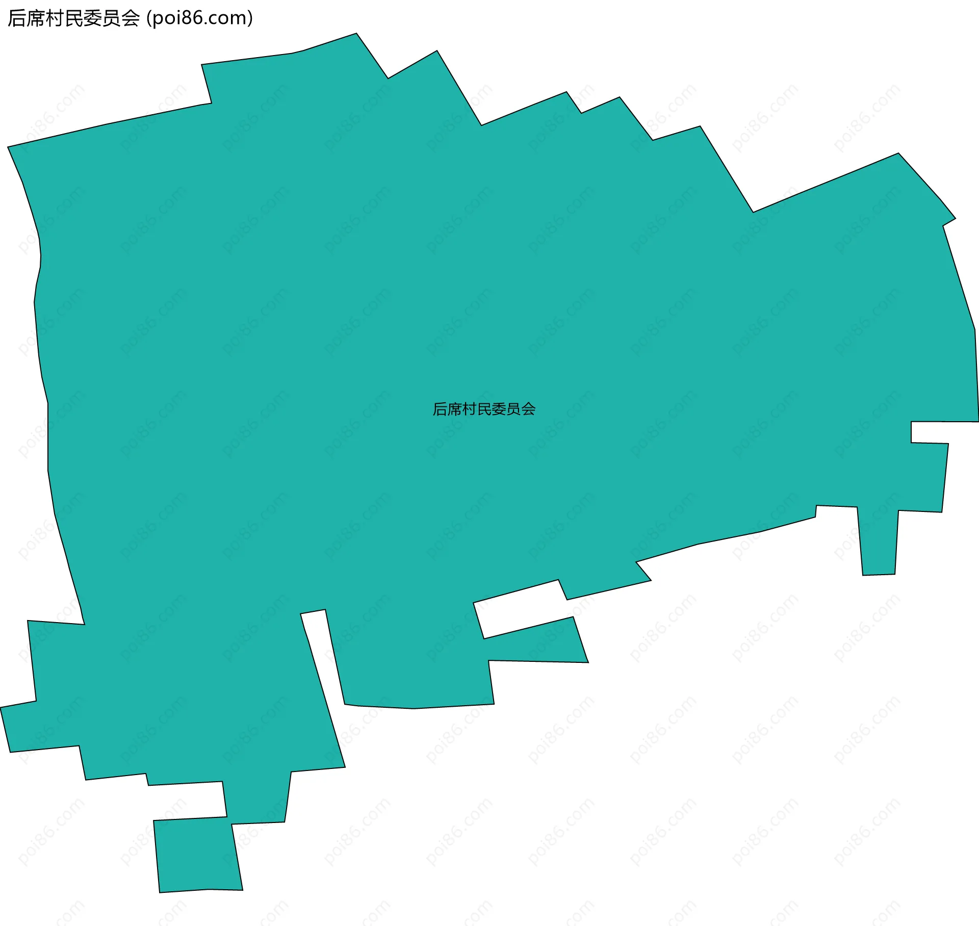 后席村民委员会边界地图
