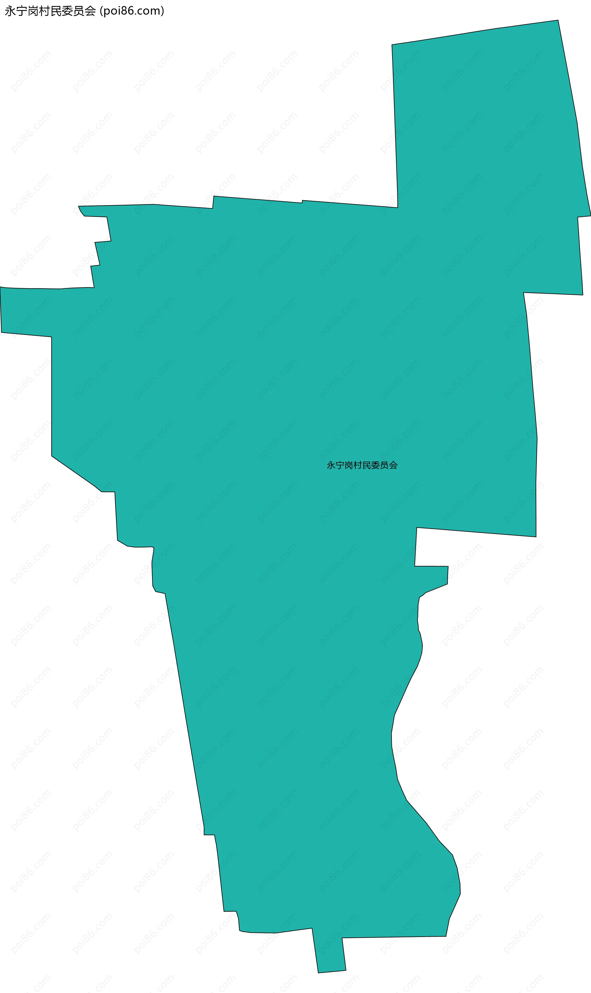 永宁岗村民委员会边界地图