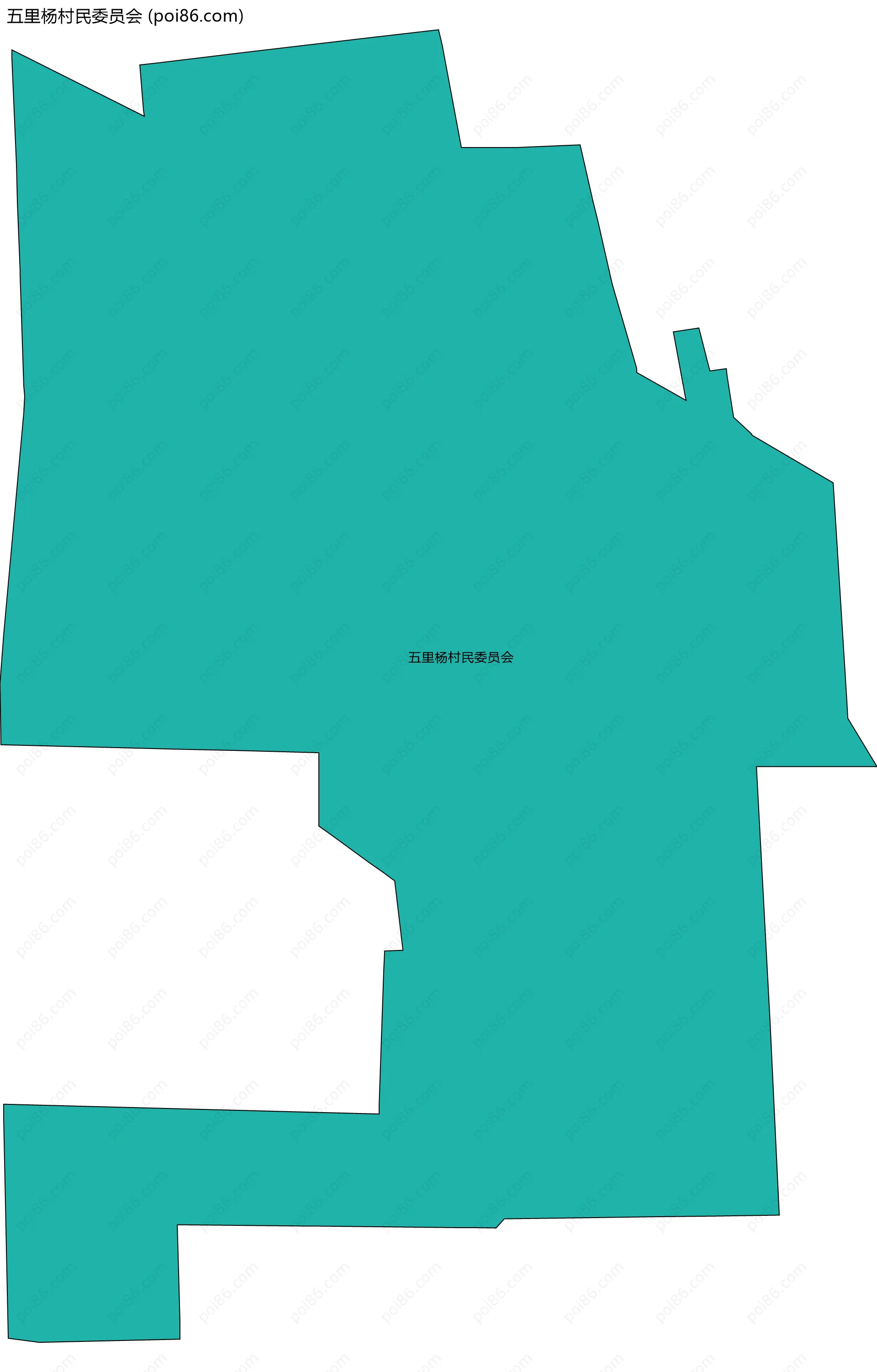 五里杨村民委员会边界地图
