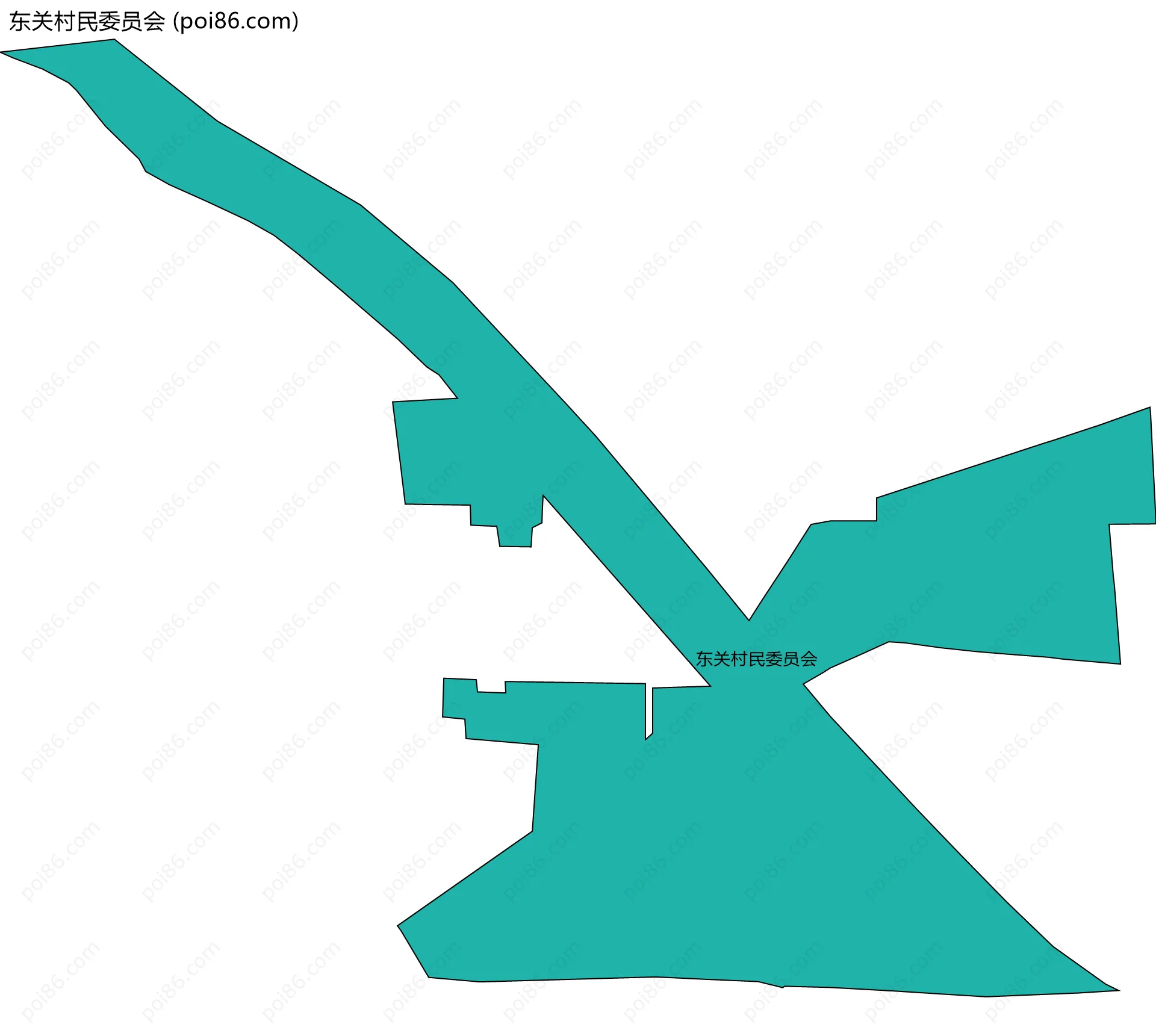 东关村民委员会边界地图