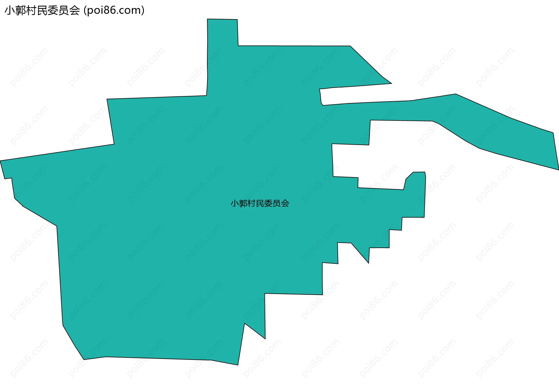 小郭村民委员会边界地图