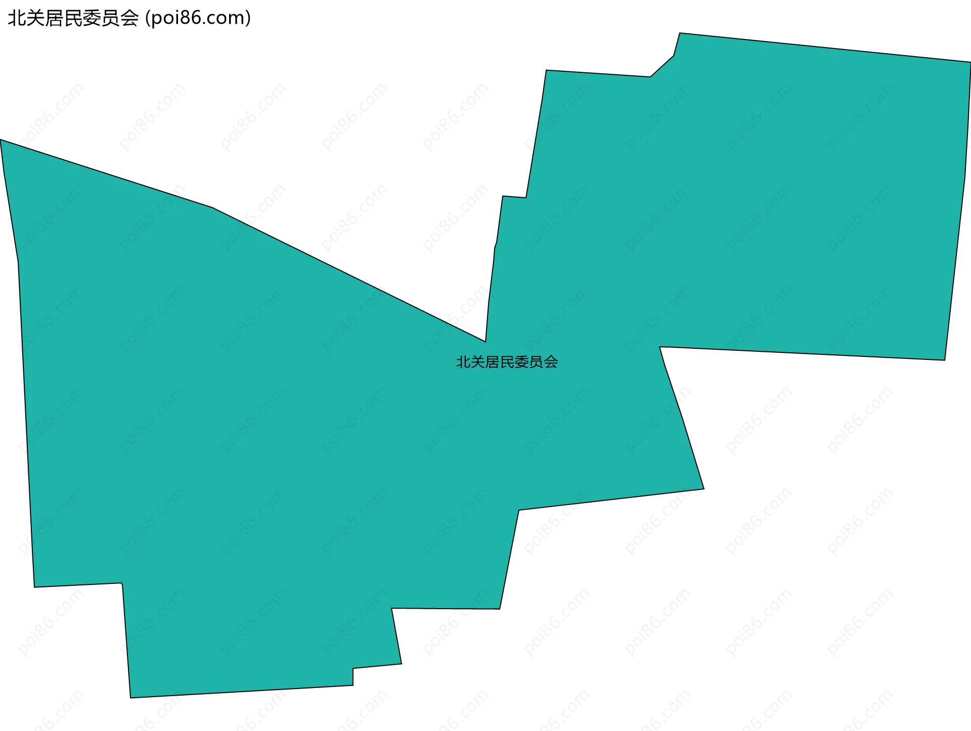 北关居民委员会边界地图