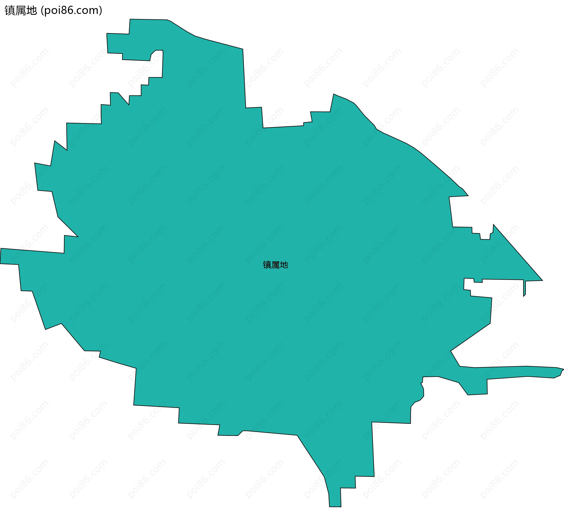 镇属地边界地图