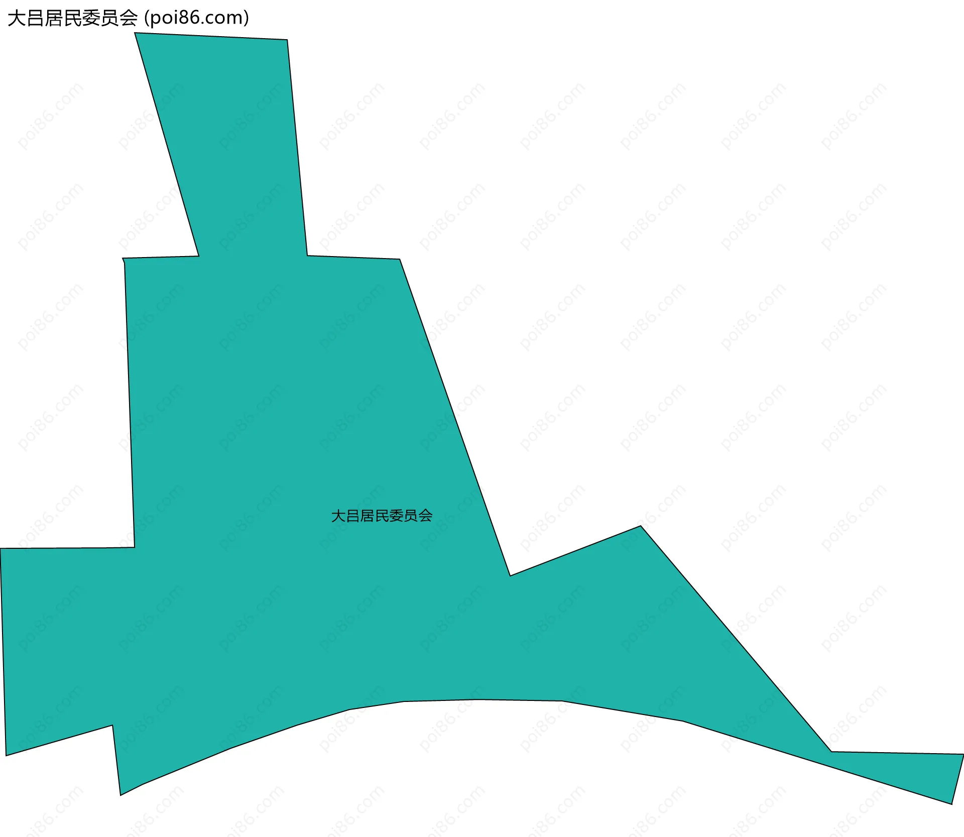 大吕居民委员会边界地图