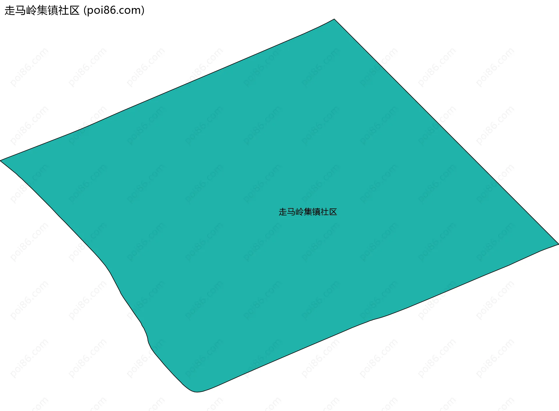 走马岭集镇社区边界地图
