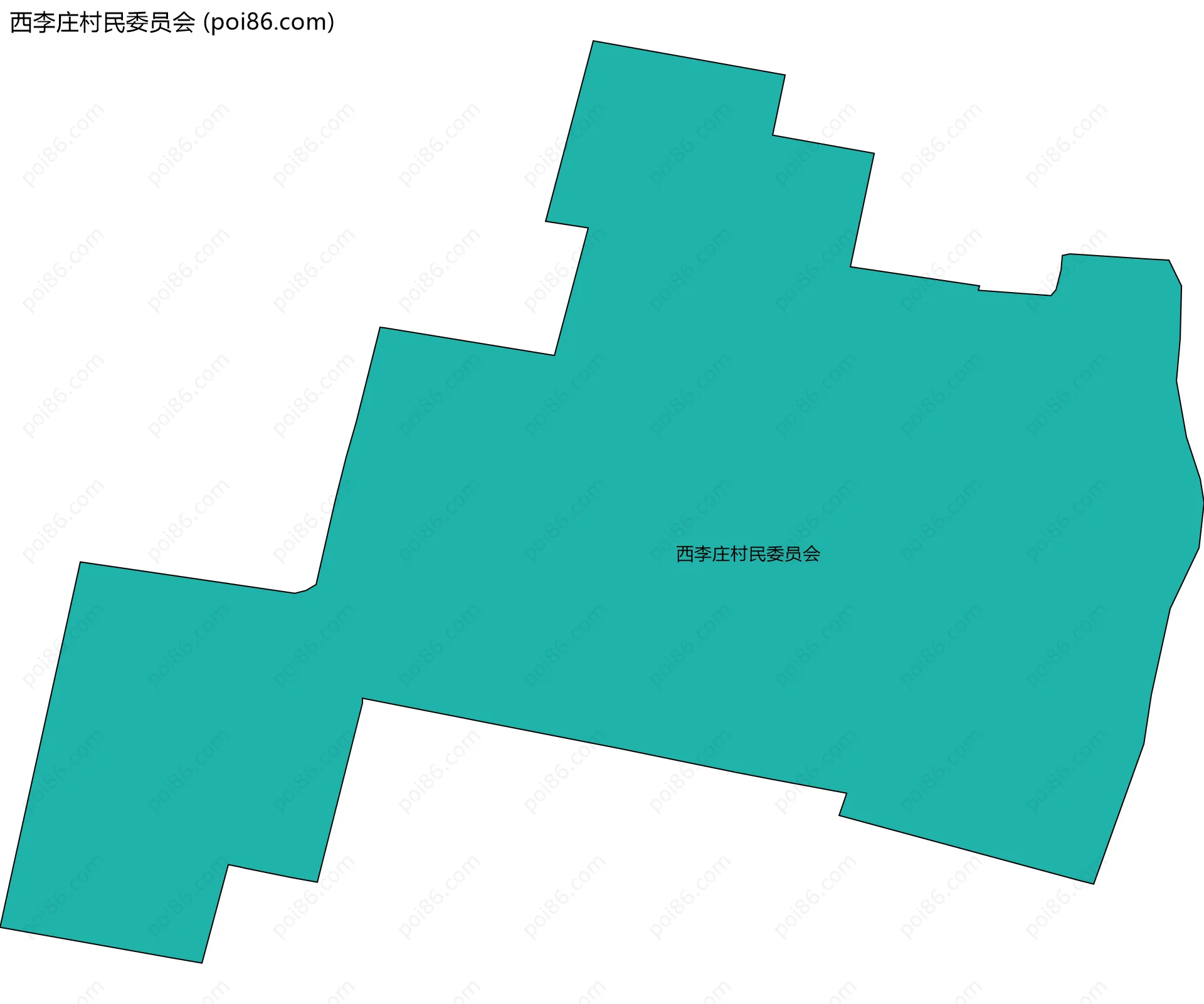 西李庄村民委员会边界地图