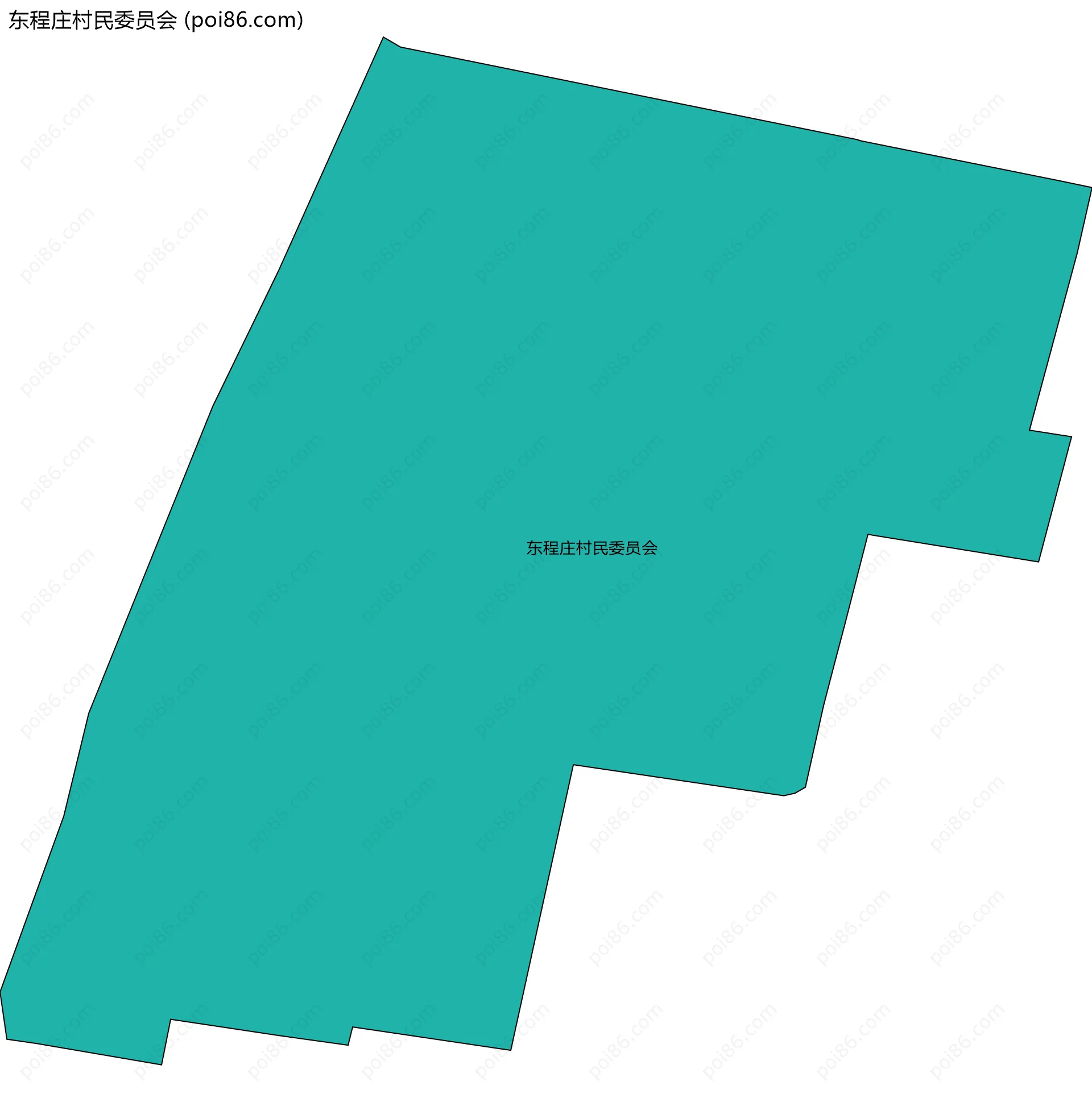 东程庄村民委员会边界地图