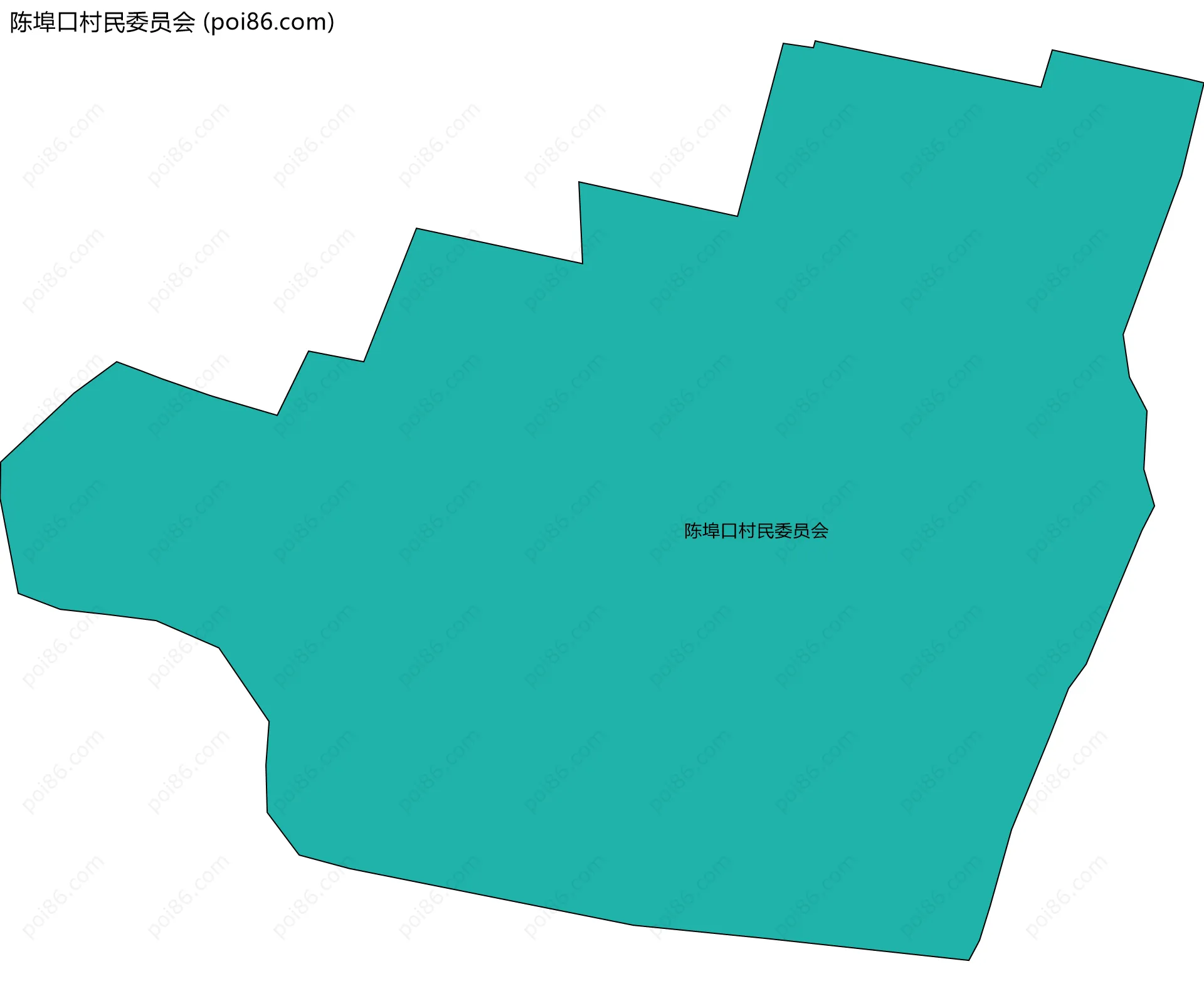 陈埠口村民委员会边界地图