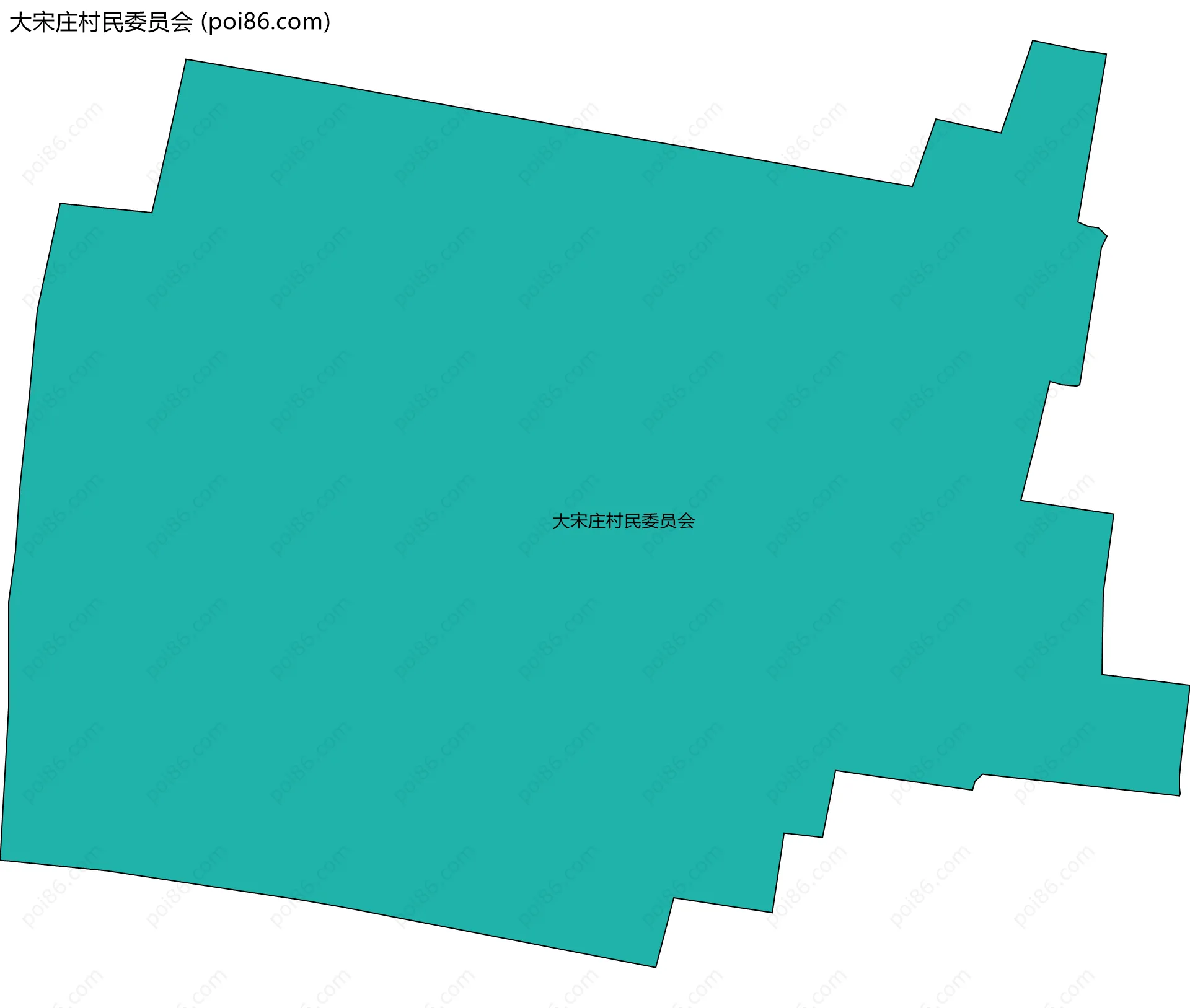 大宋庄村民委员会边界地图