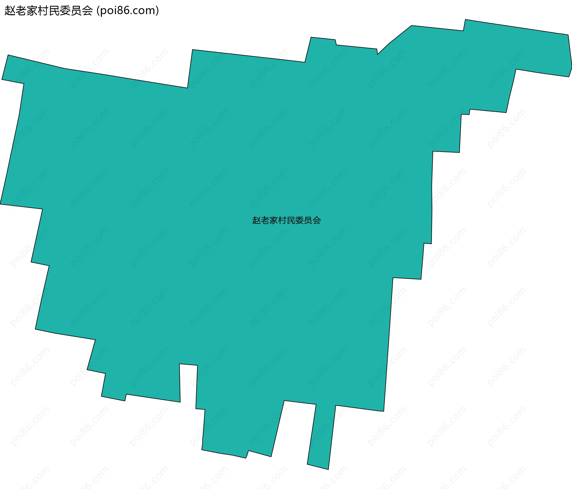 赵老家村民委员会边界地图