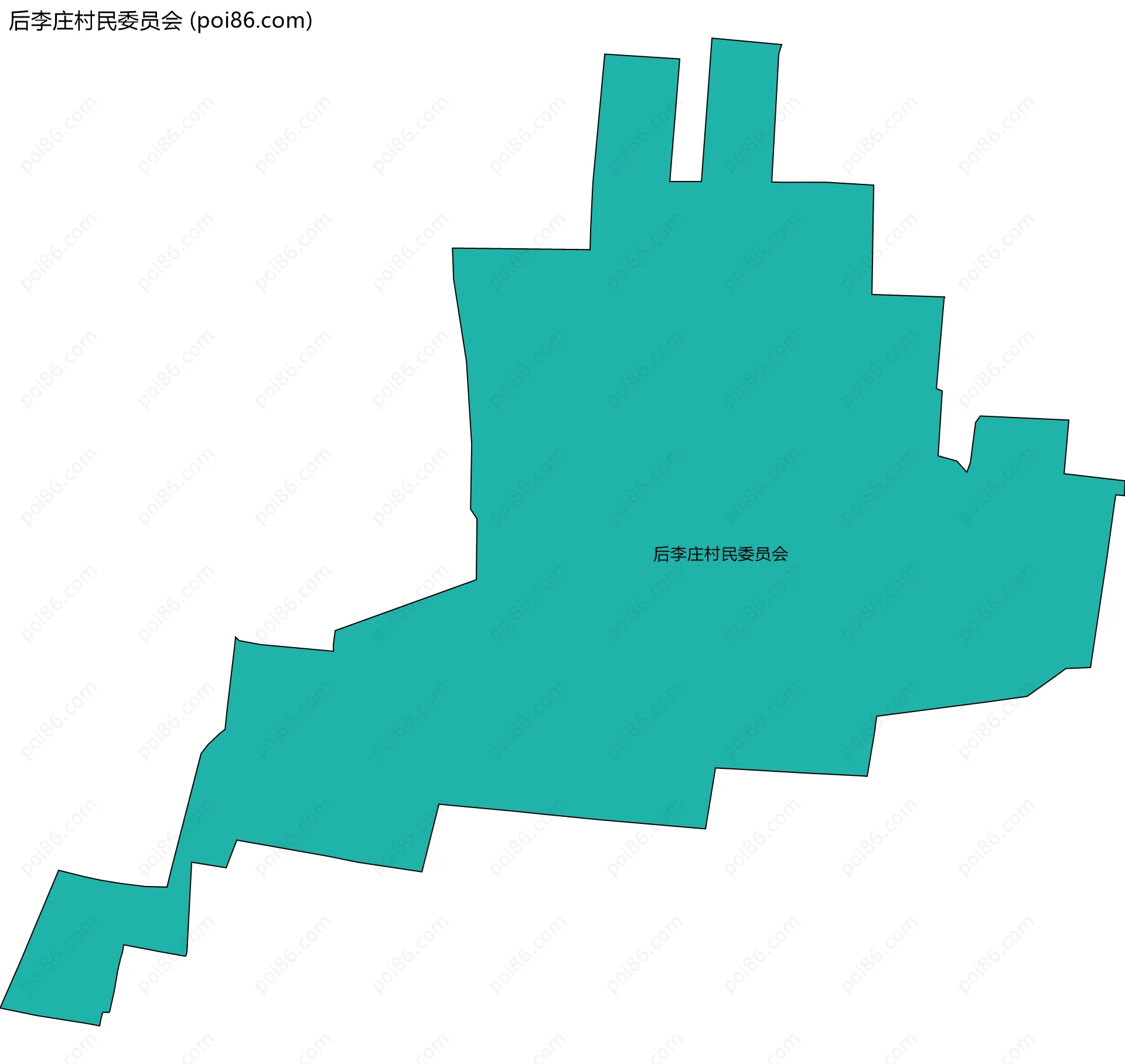 后李庄村民委员会边界地图
