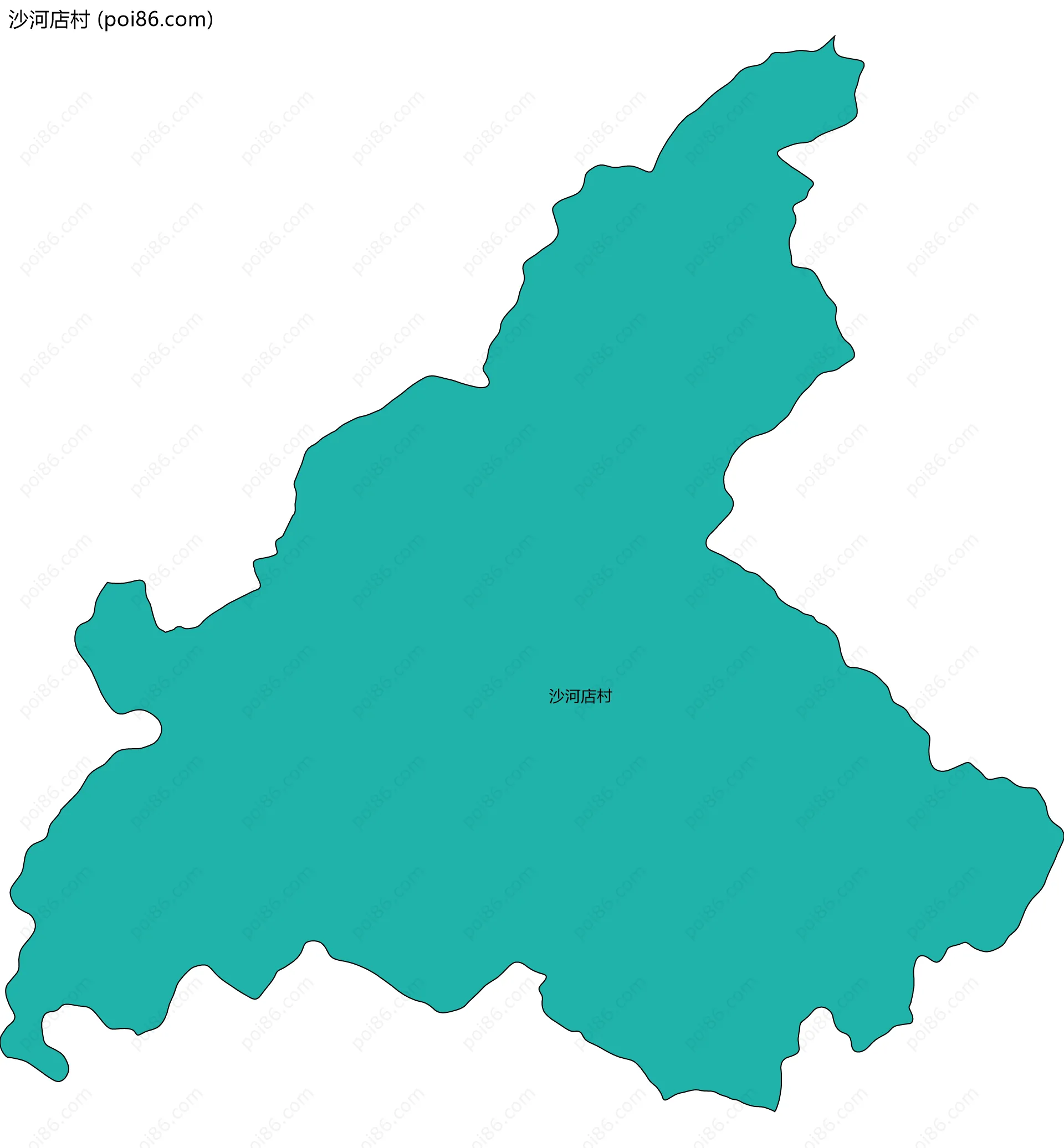 沙河店村边界地图
