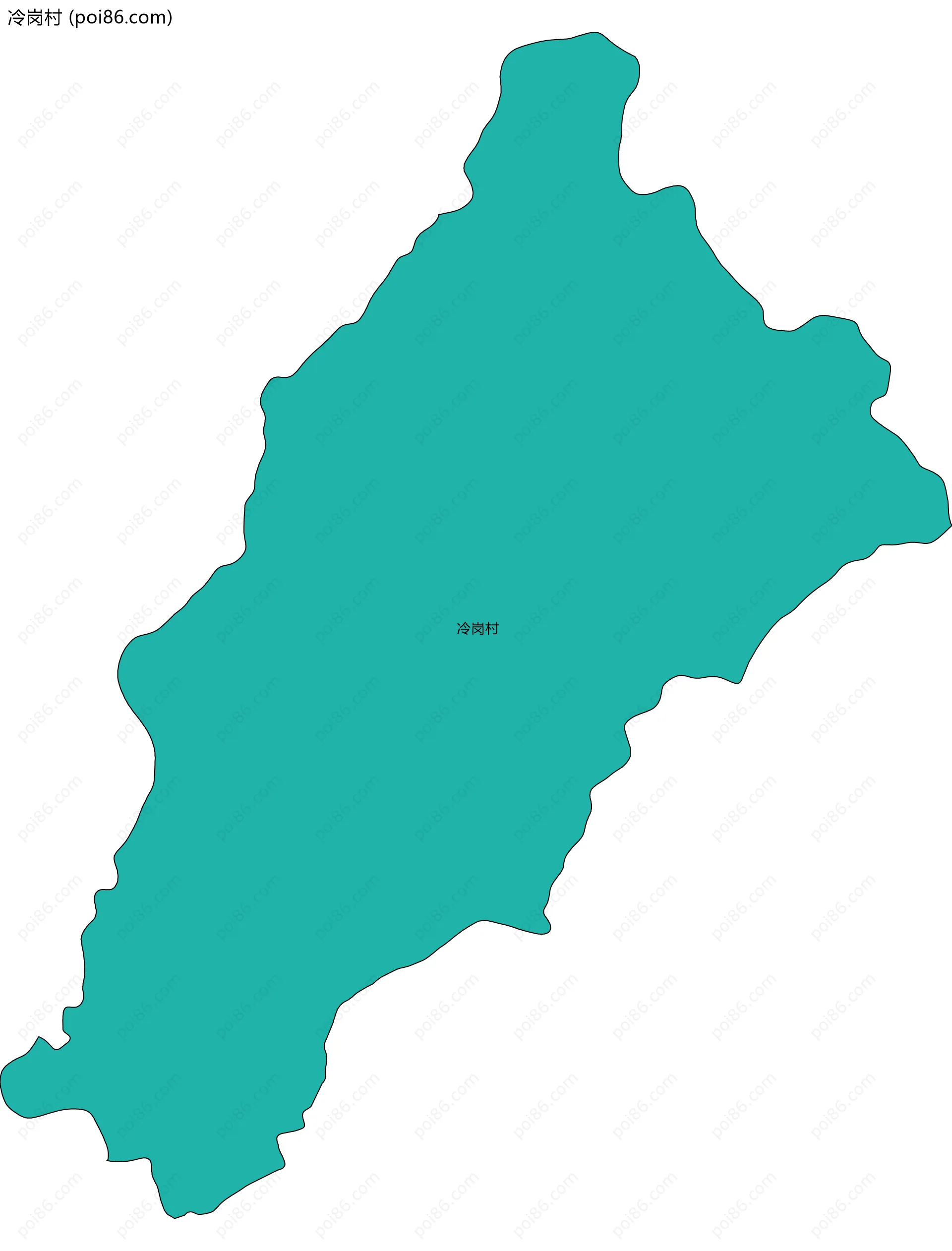 冷岗村边界地图