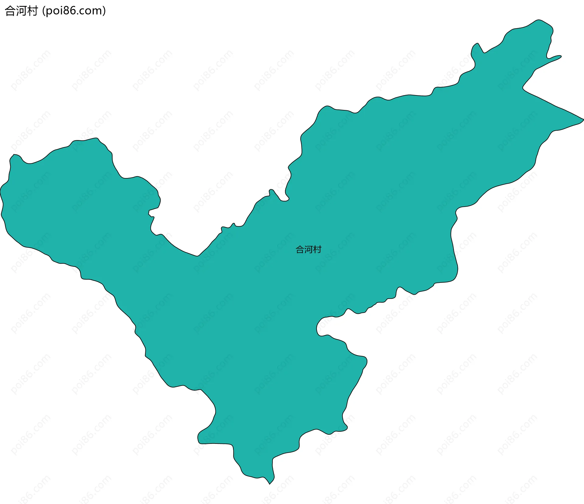 合河村边界地图