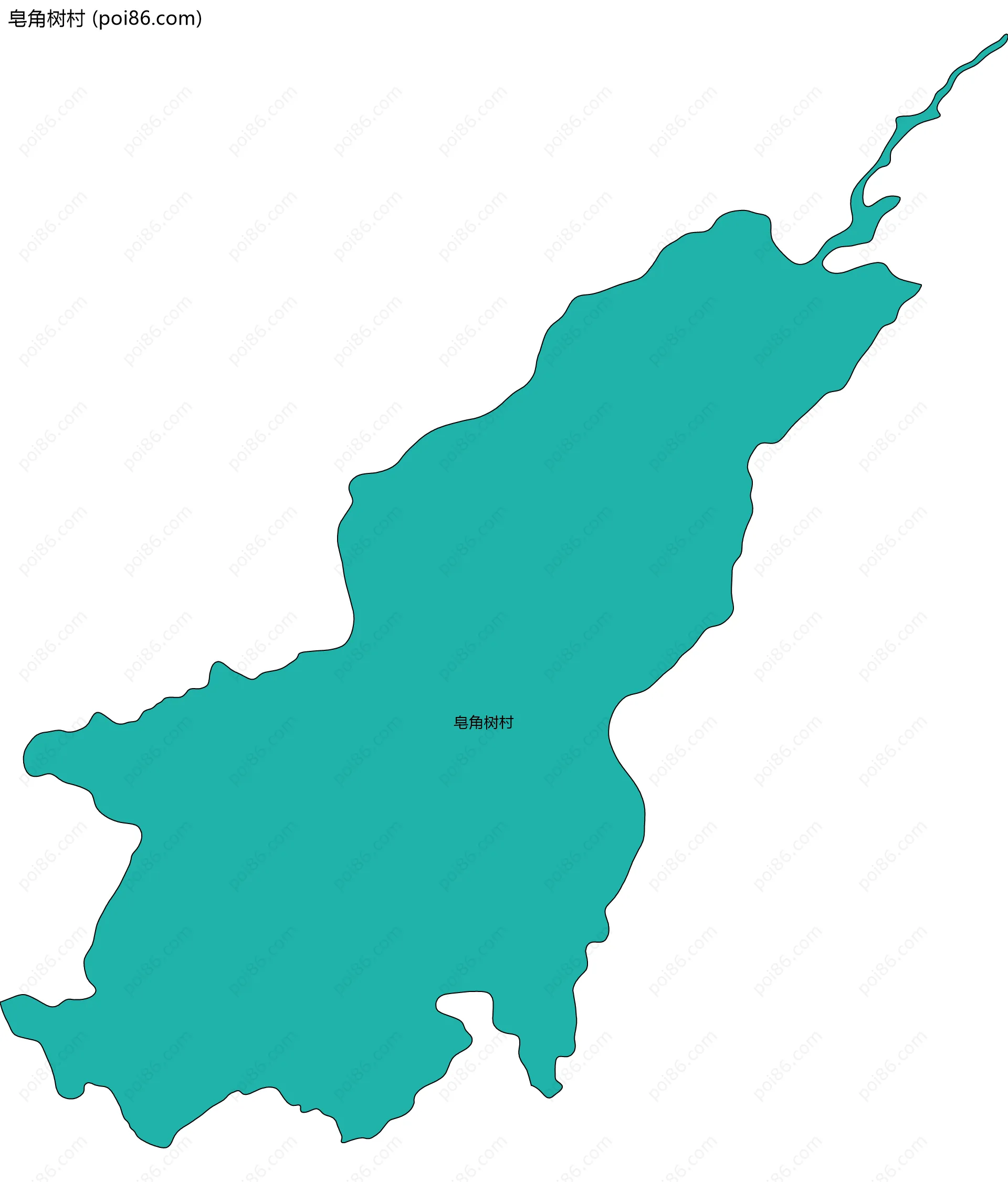 皂角树村边界地图